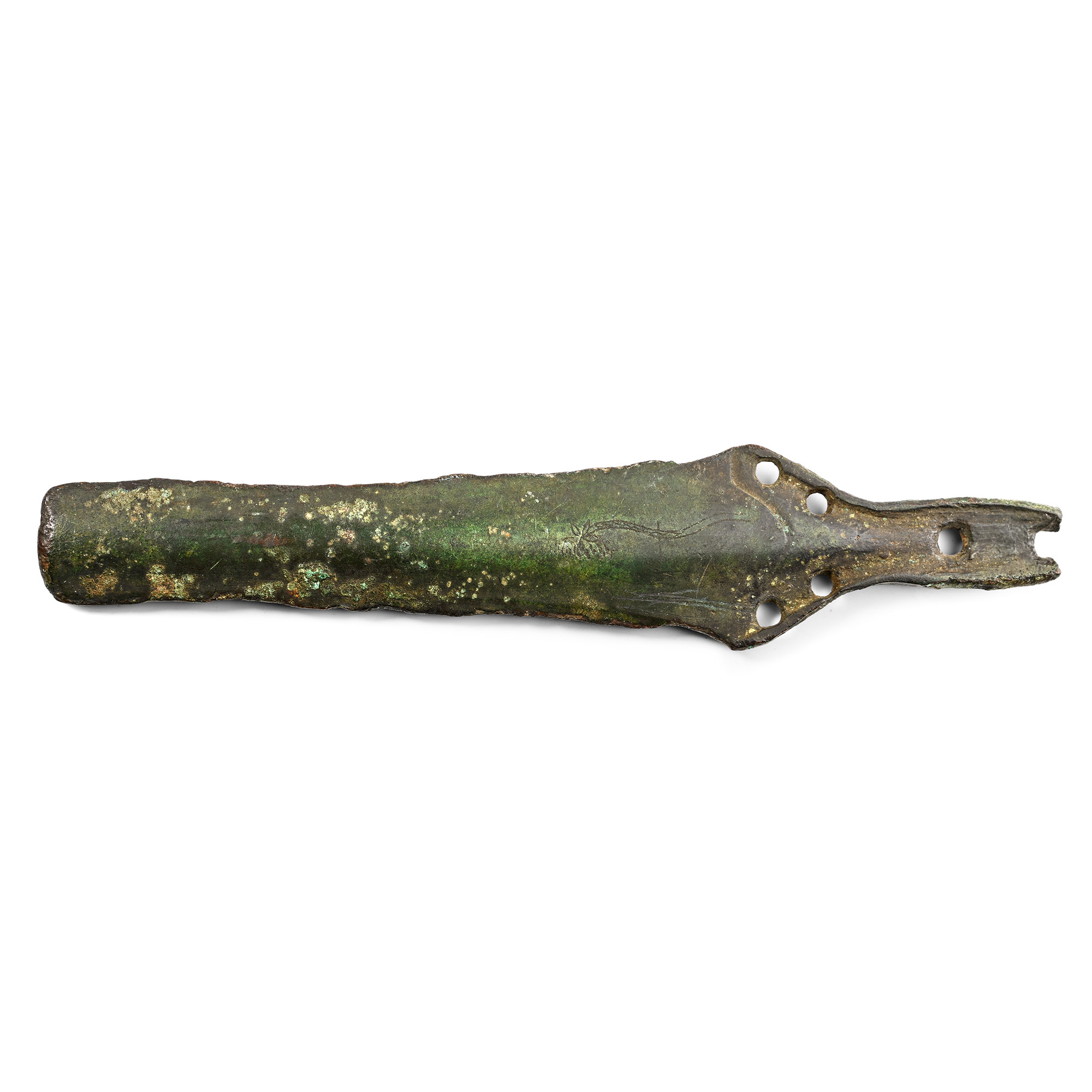 Bronze Age Votive Sword Hilt and Upper Blade Section with 'Shooting Star' Decoration