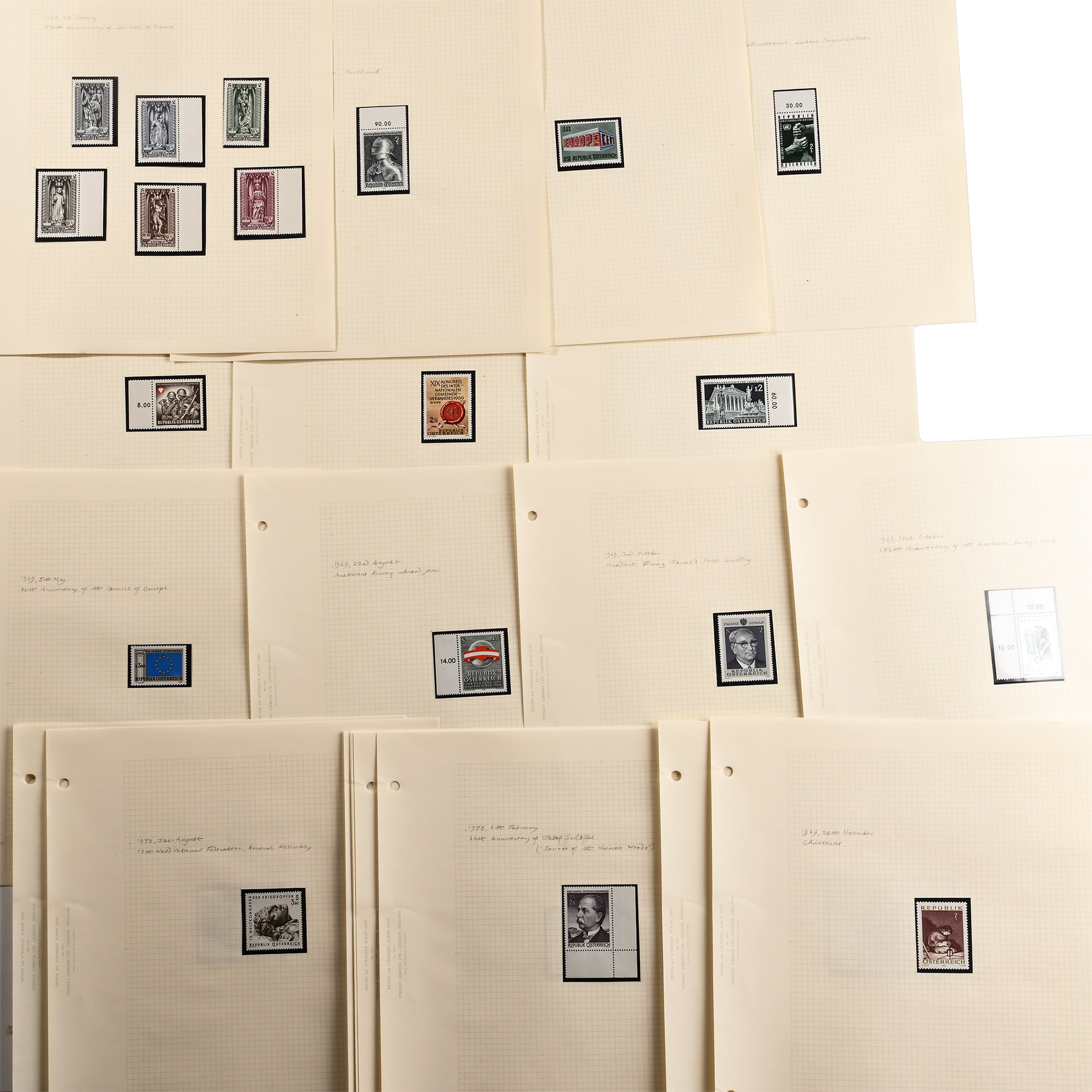 Austria Mint Stamp Collection