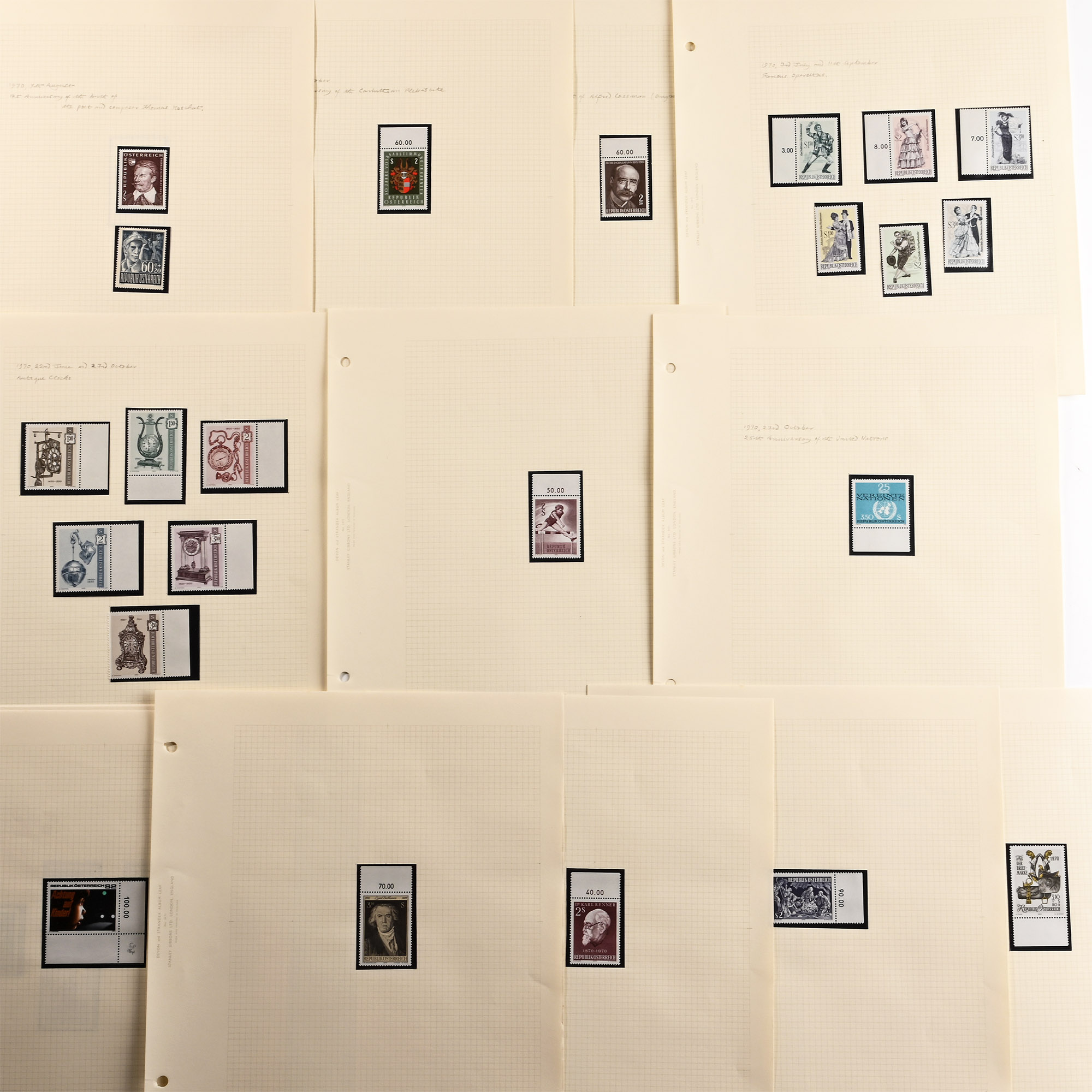 Austria Mint Stamp Collection