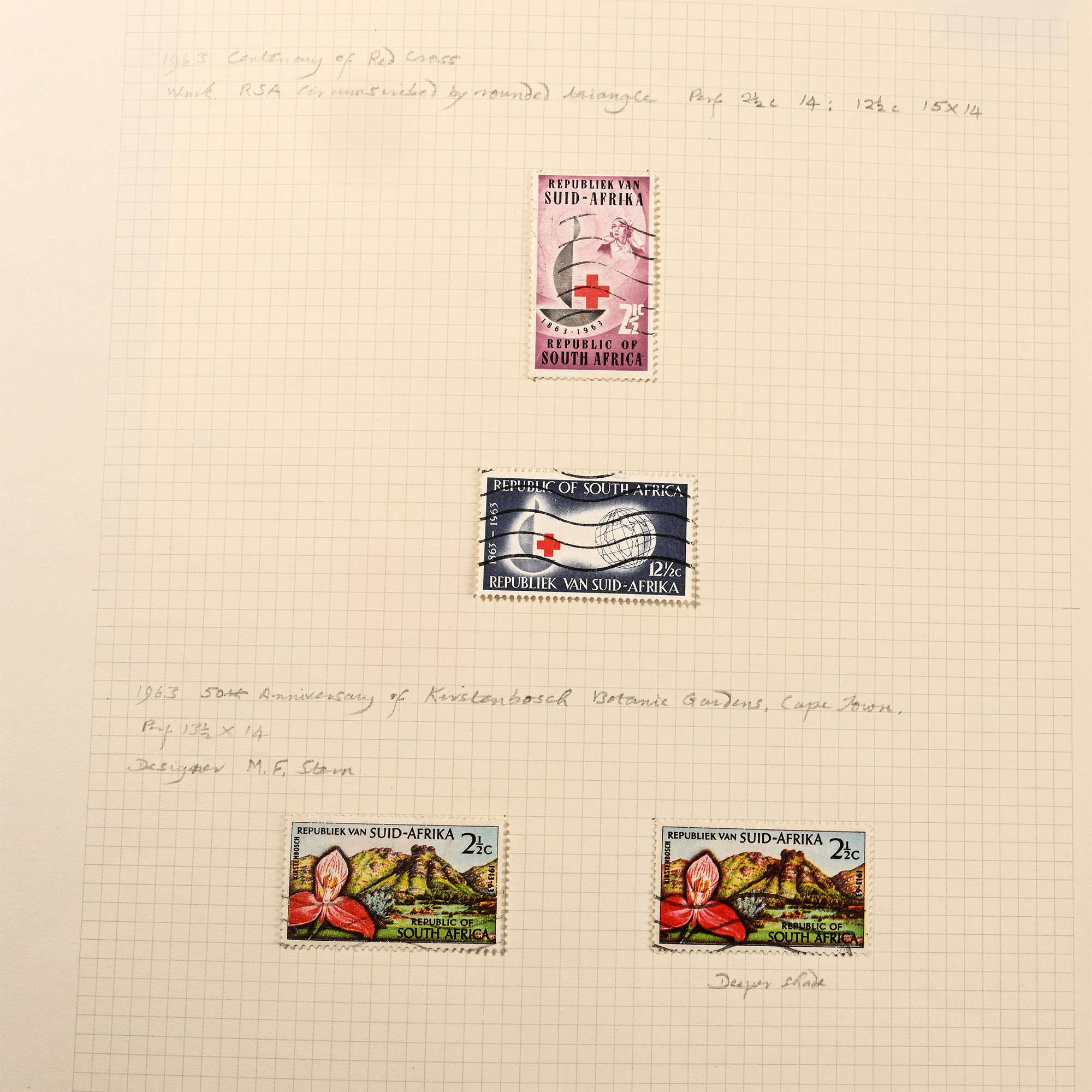 World Stamps on Album Pages
