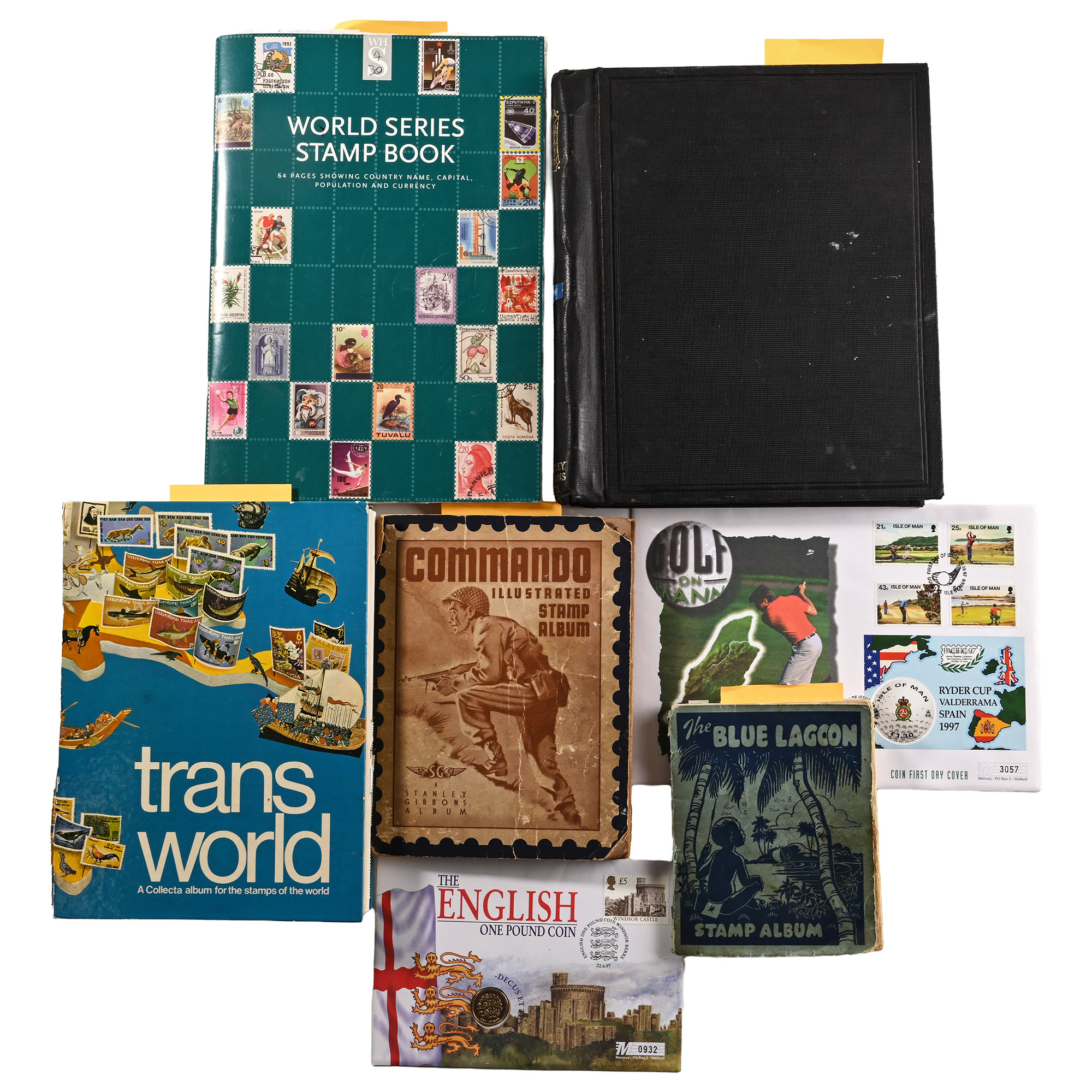 Collection of World Stamps in Five Albums