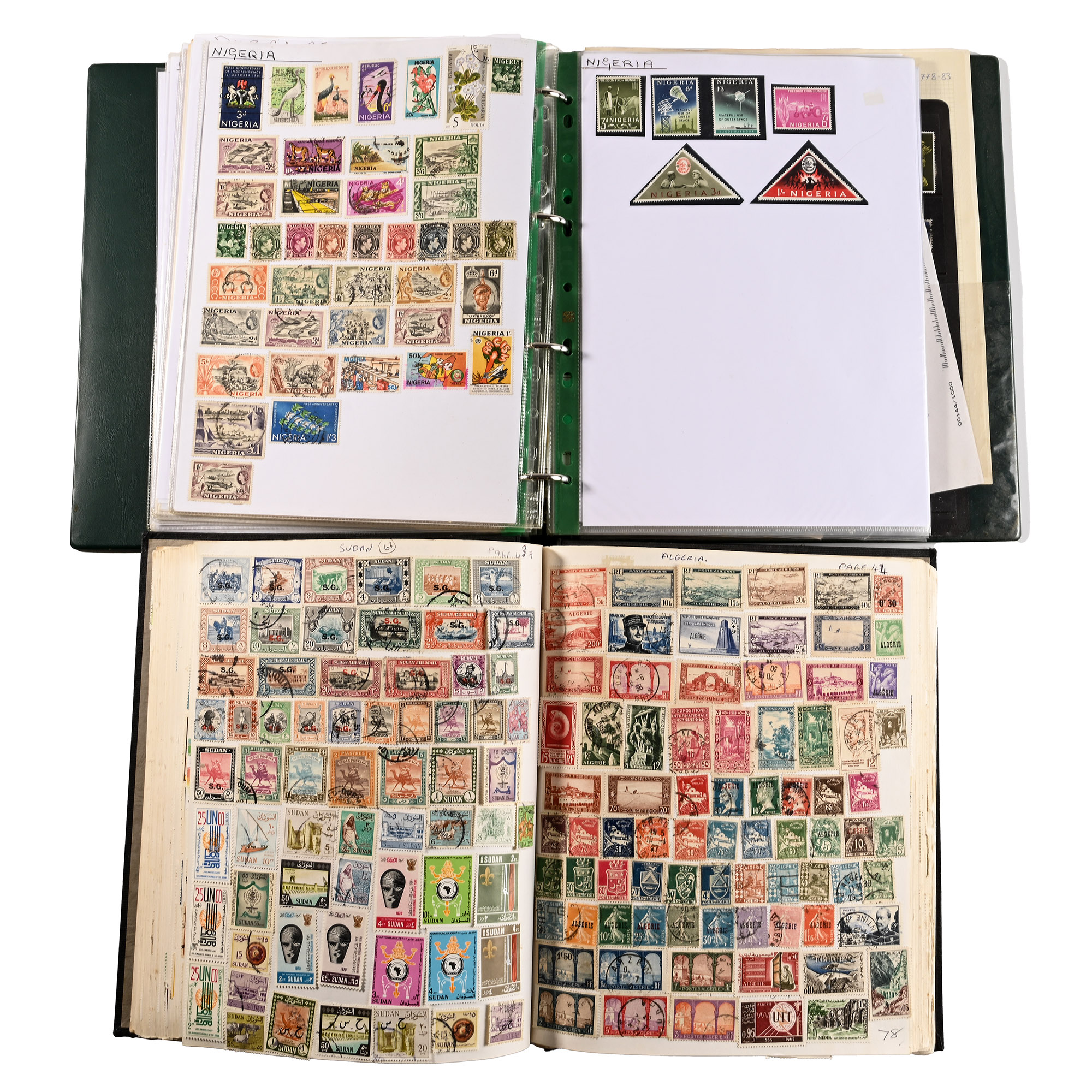 Collection of World Stamps in Three Large Albums