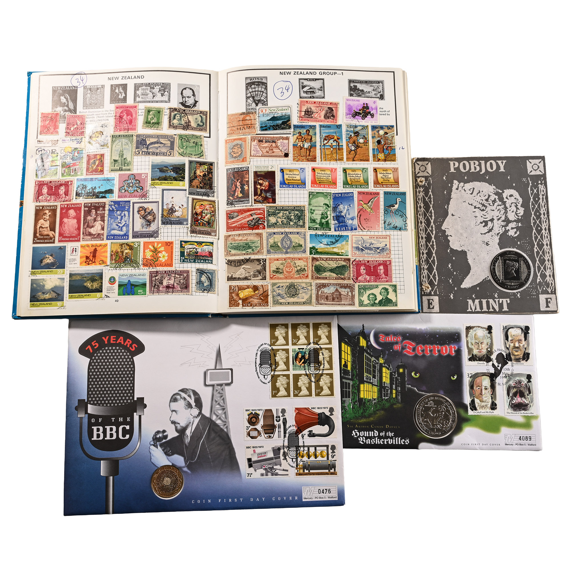Collection of World Stamps in Three Large Albums