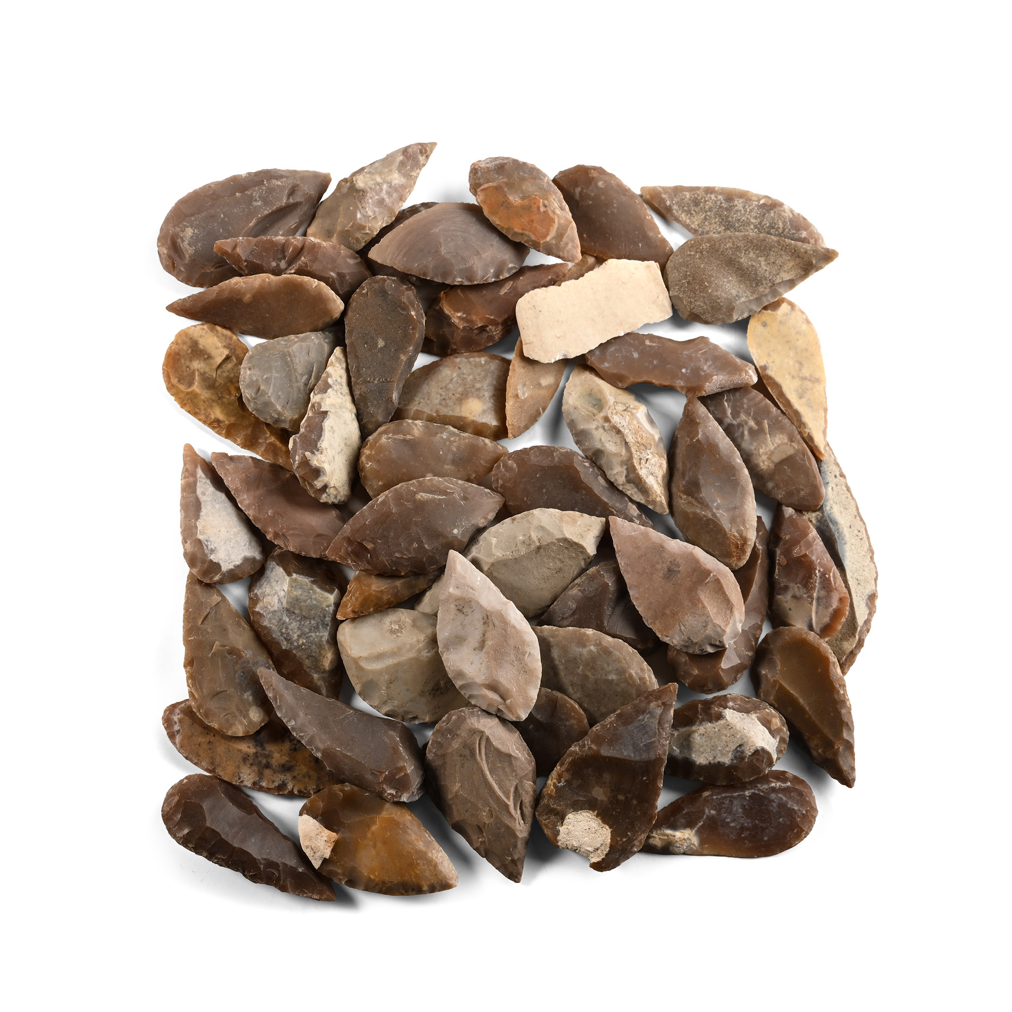 Stone Age Mixed Type Arrowhead Collection