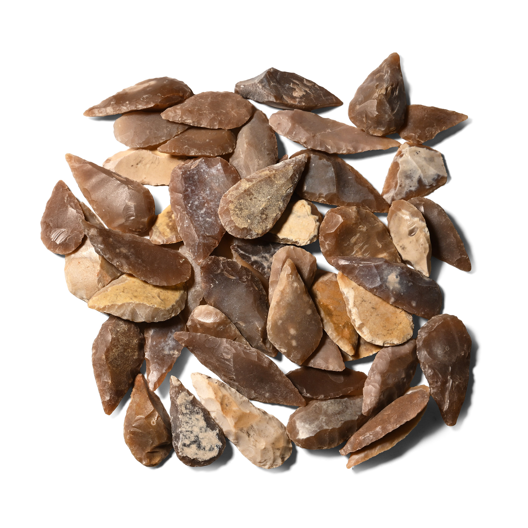 Stone Age Mixed Type Arrowhead Collection
