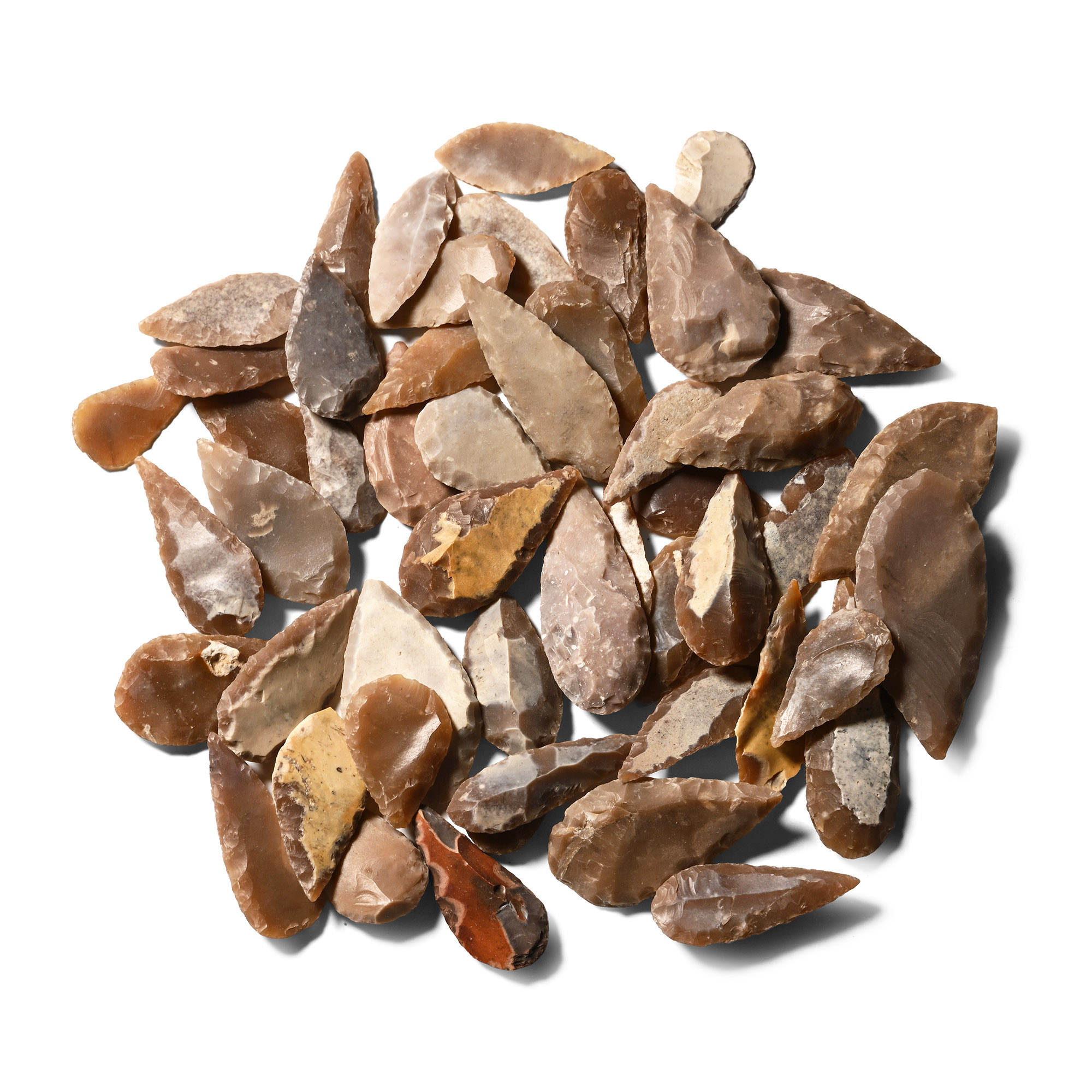 Stone Age Mixed Type Arrowhead Collection