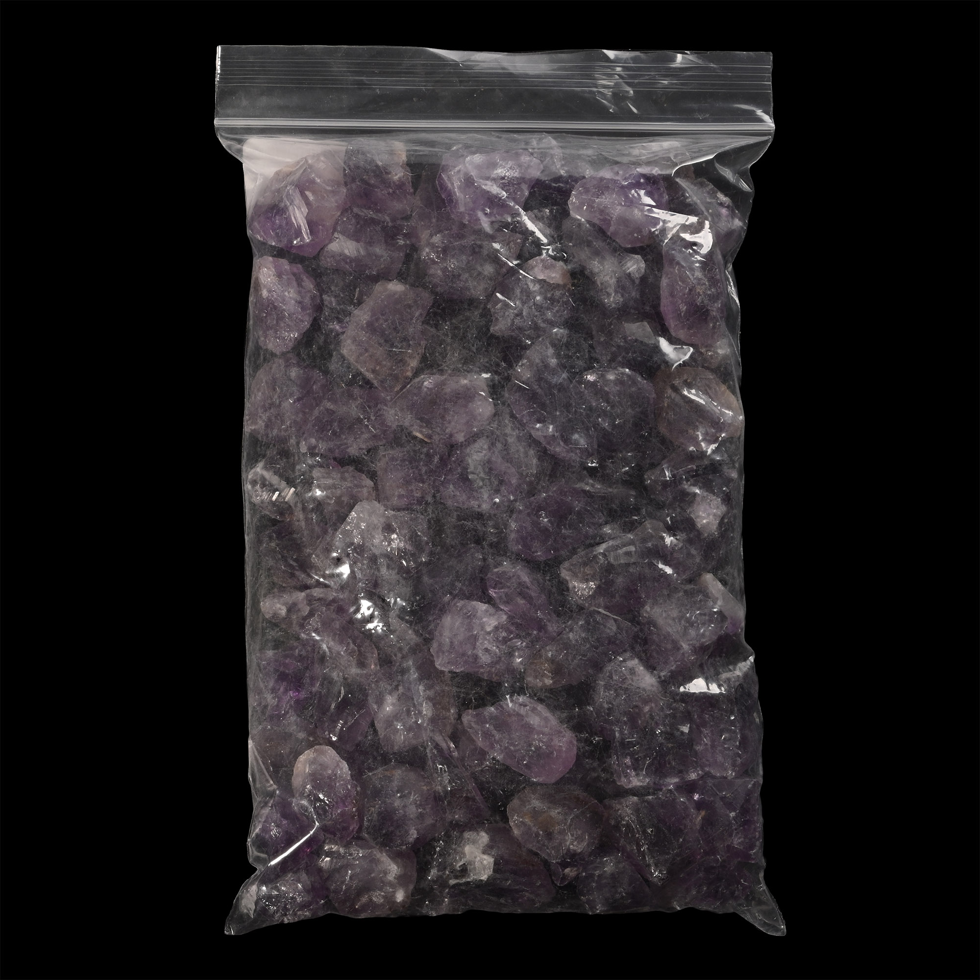 Large Group of One Hundred [100] Amethyst Crystal Pieces