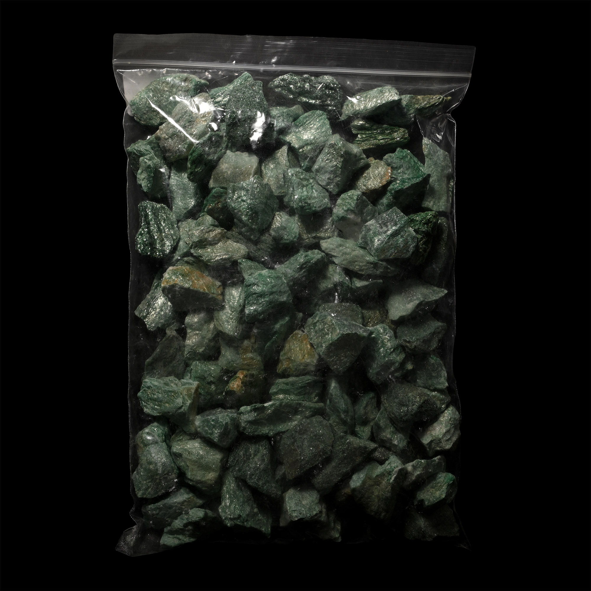 Large Group of One Hundred [100] Green Fuchsite Mica Specimens