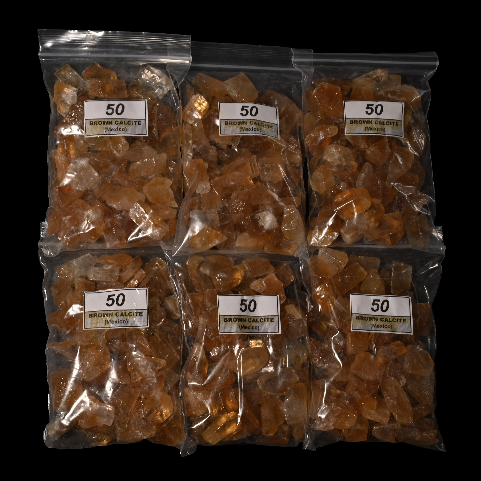 Group of Three Hundred [300] Brown Calcite Specimens