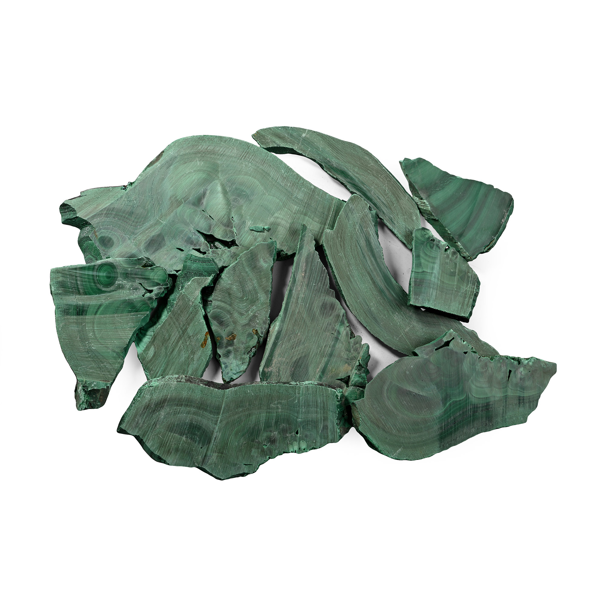 Group of Twenty [20] Cut Malachite Slices