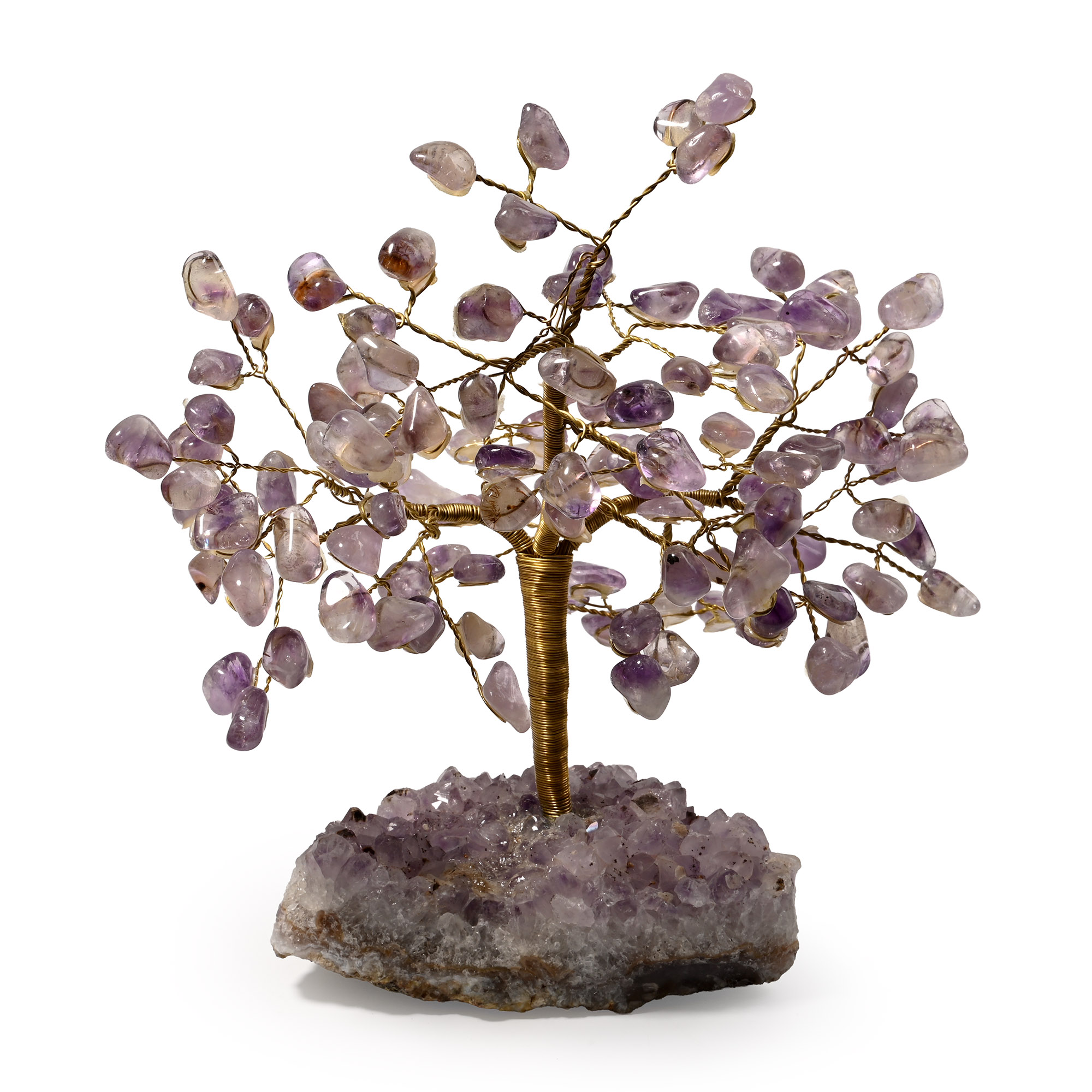 Amethyst Gem Tree on Amethyst Crystal Geode Section