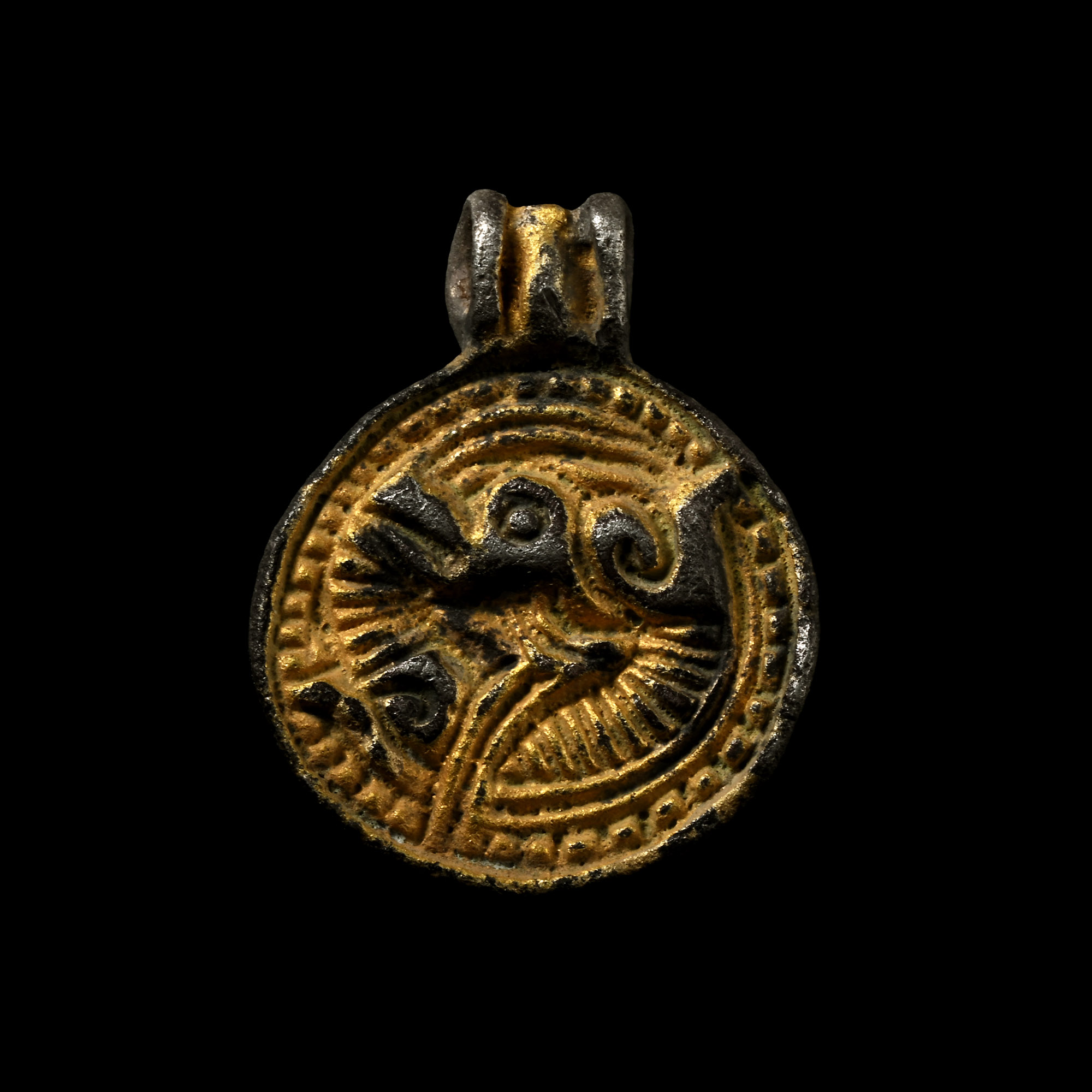 Scandinavian Viking Silver Pendant with Beast