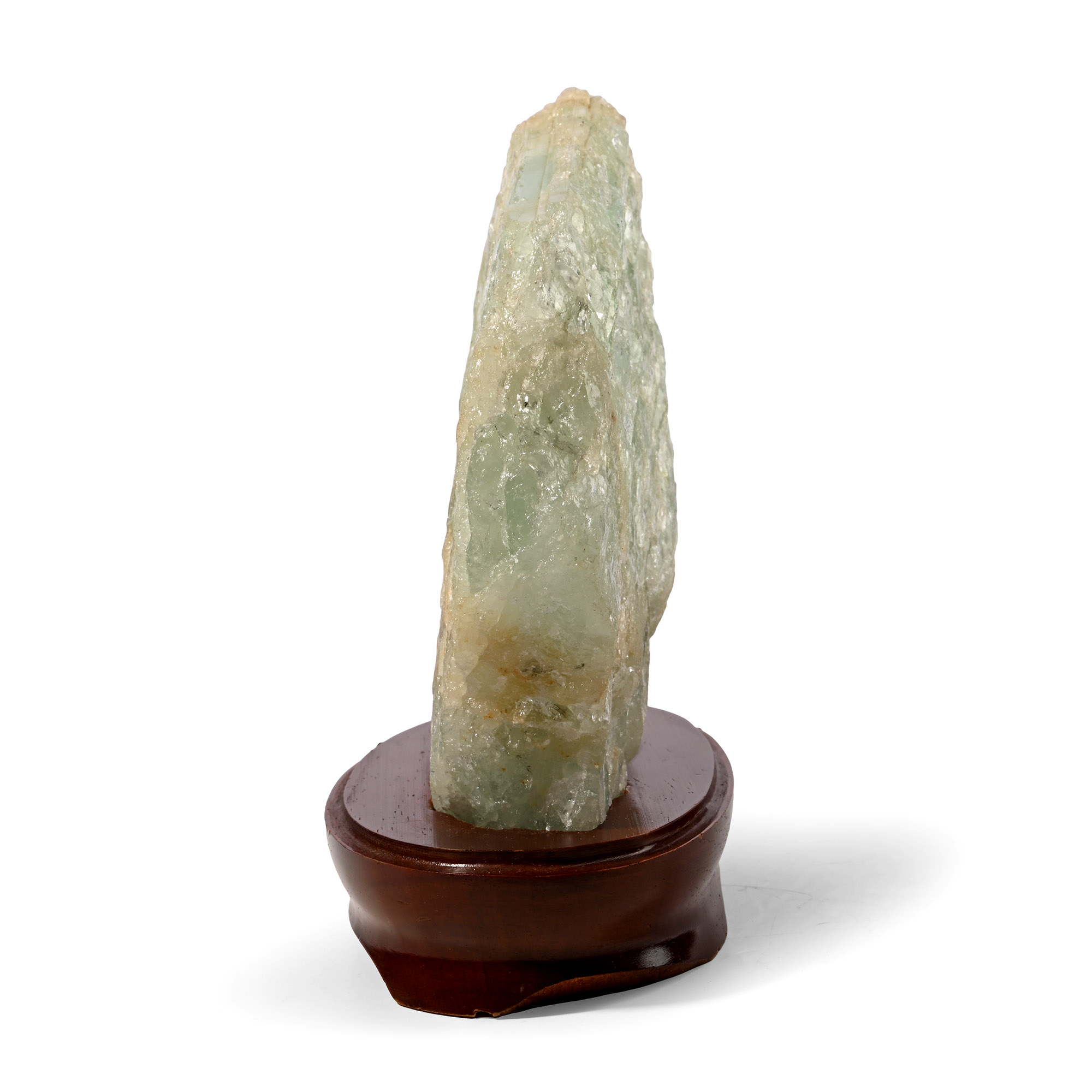 Large Rough Aquamarine Crystal on Plinth