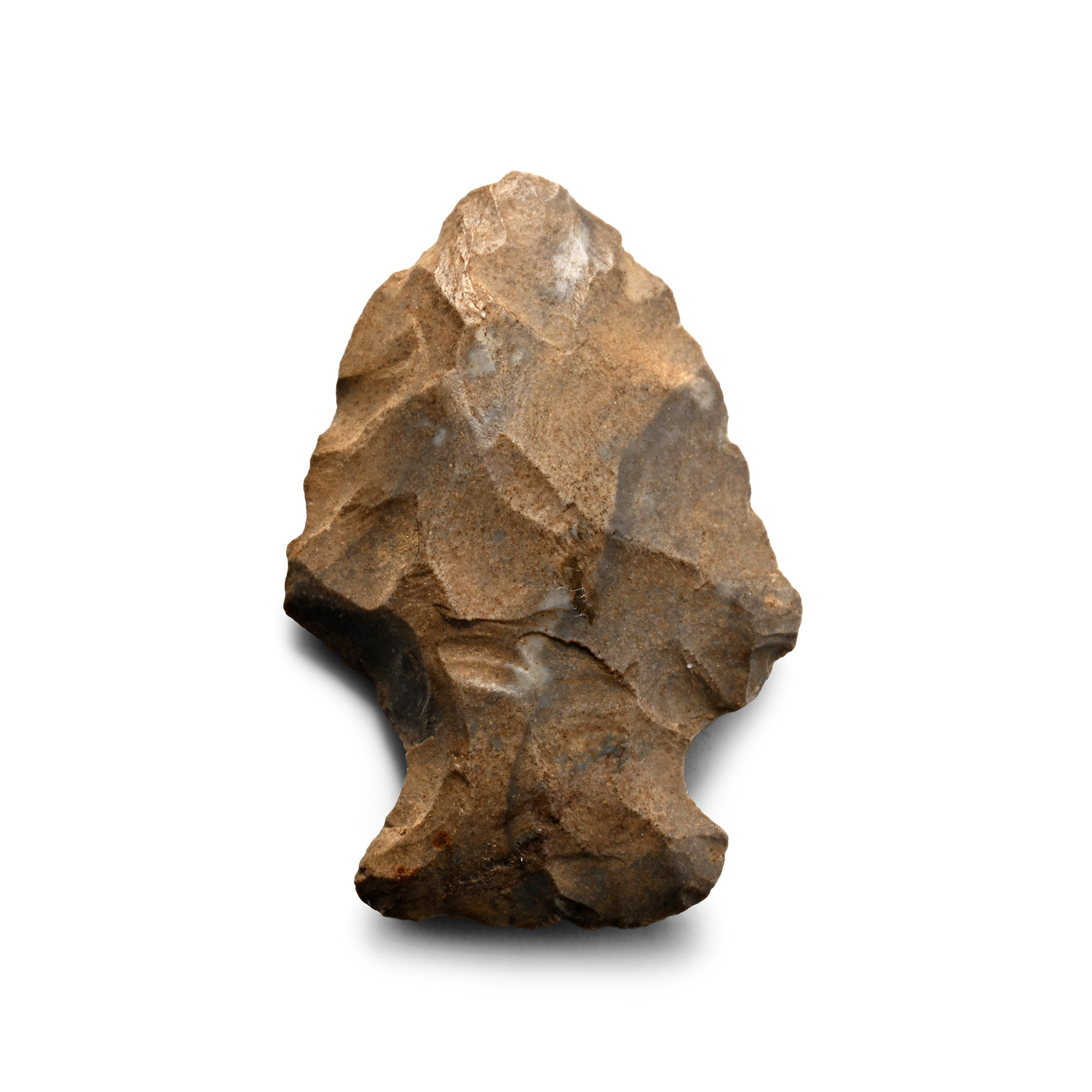 British Stone Age Knapped Flint Arrowhead