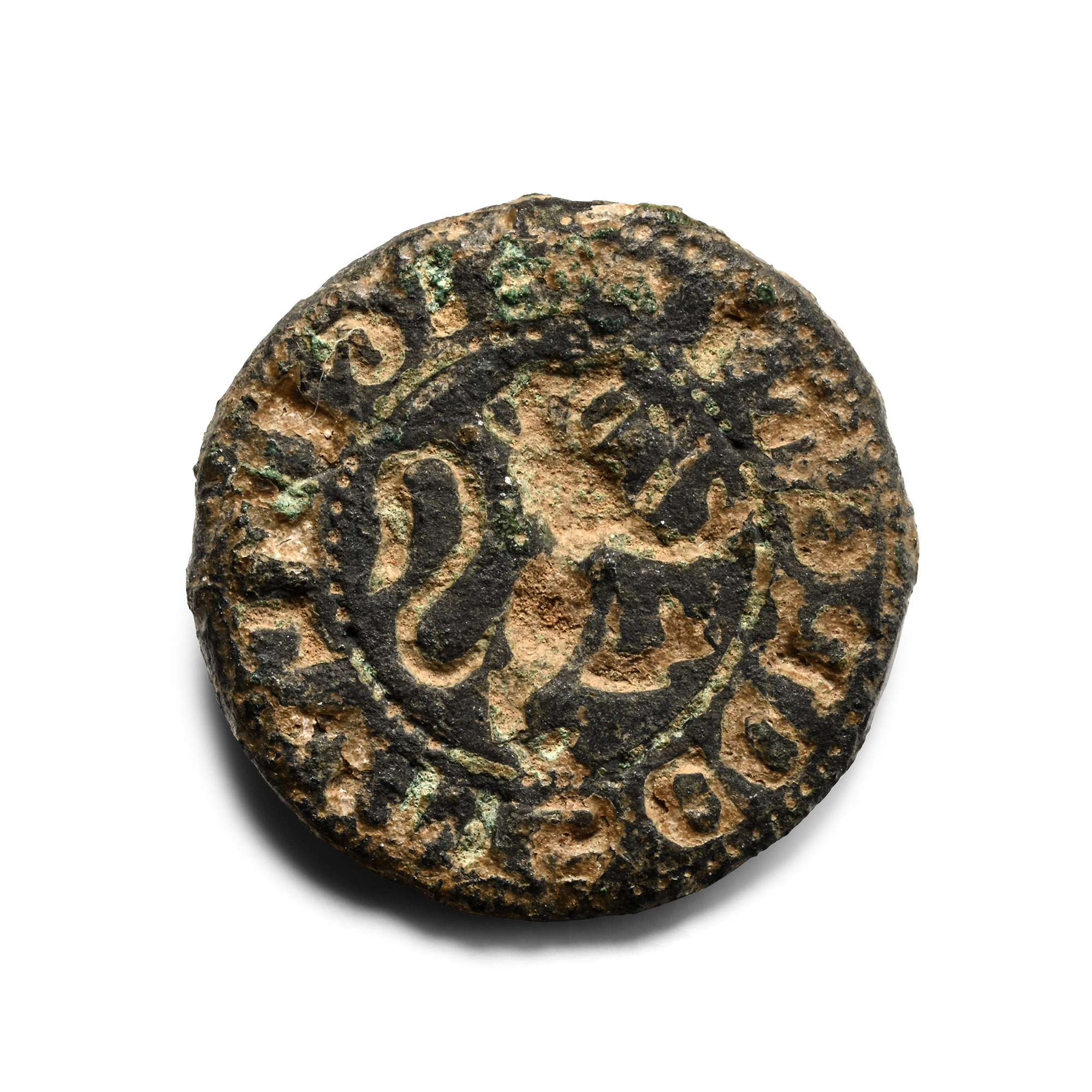 Medieval Bronze Secret Seal Matrix with Lion
