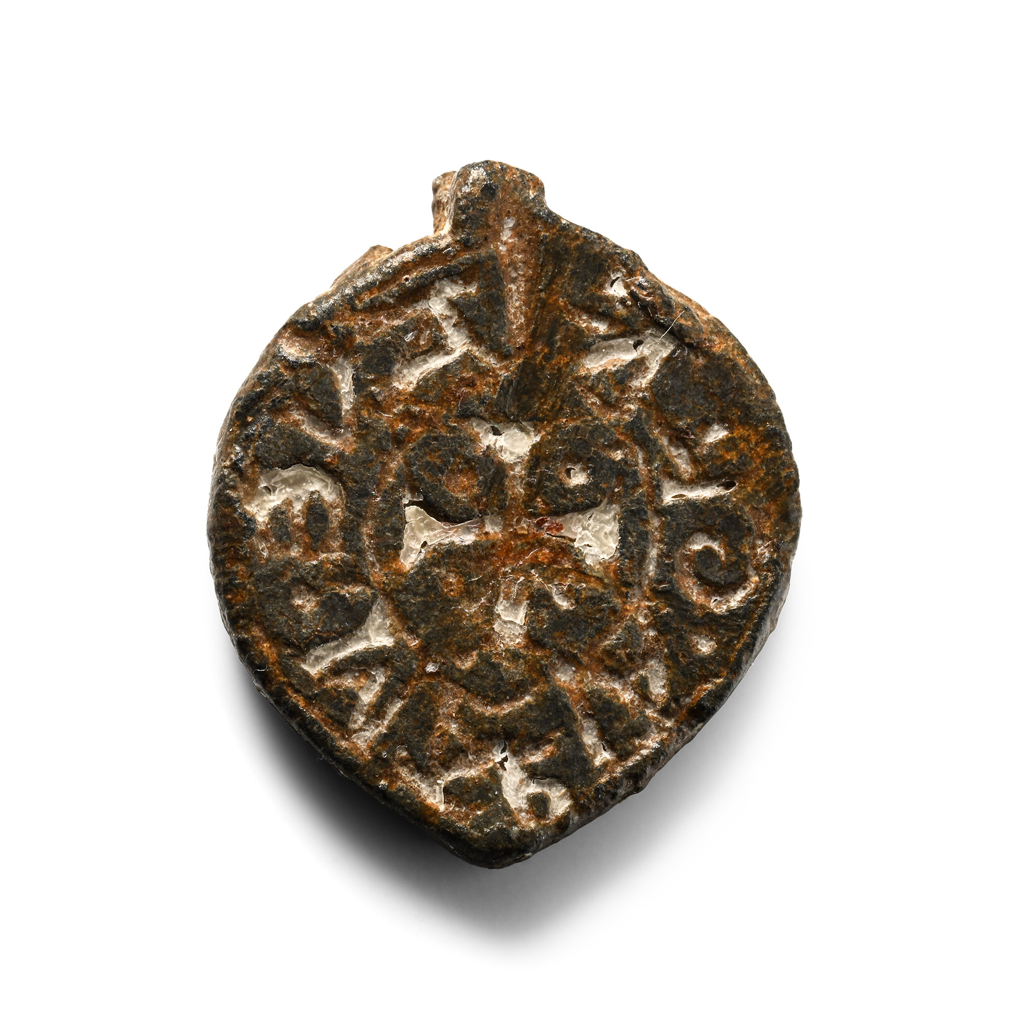 Medieval Lead 'Hail Mary Full of Grace' Seal Matrix