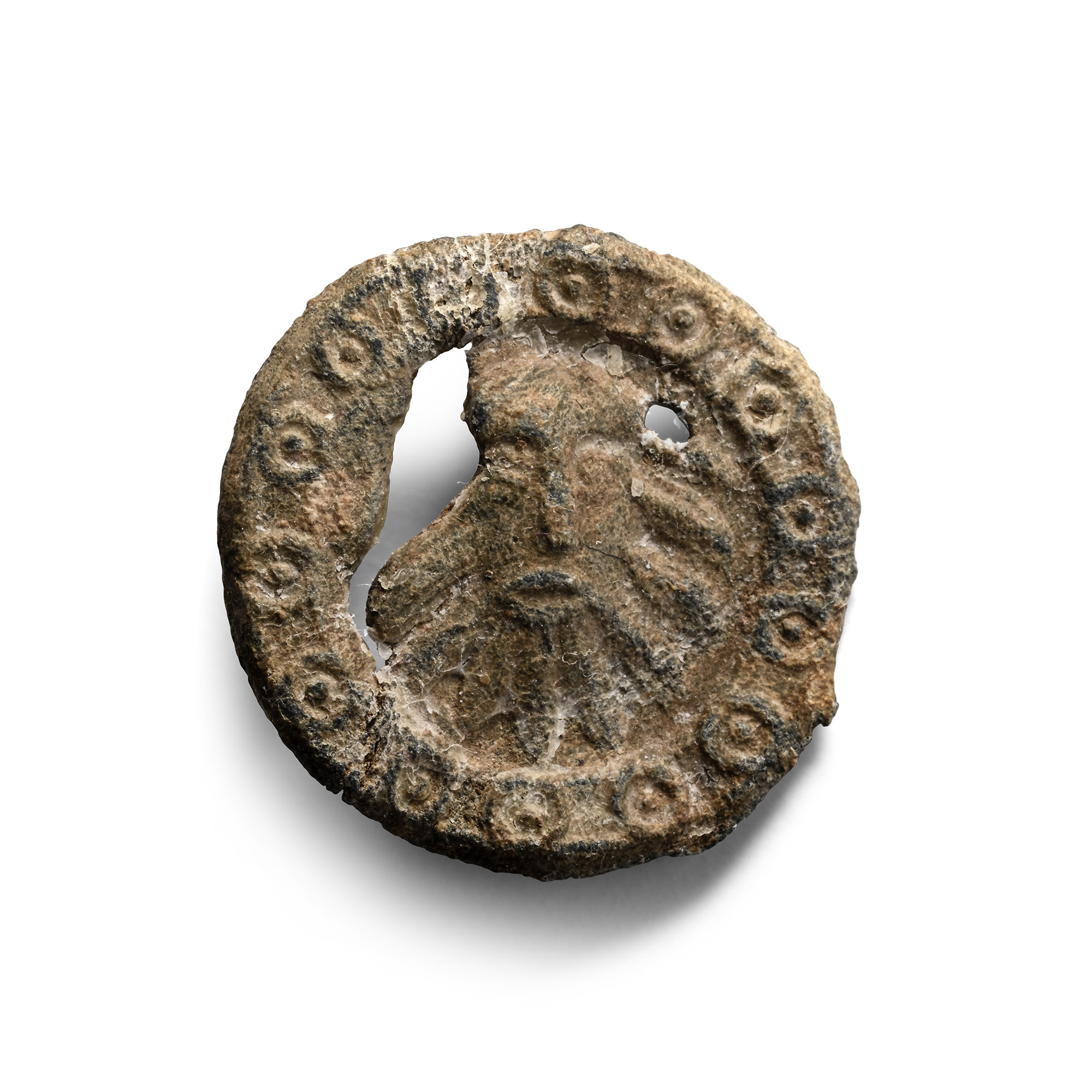 Medieval Pewter Head of John the Baptist Pilgrim's Badge
