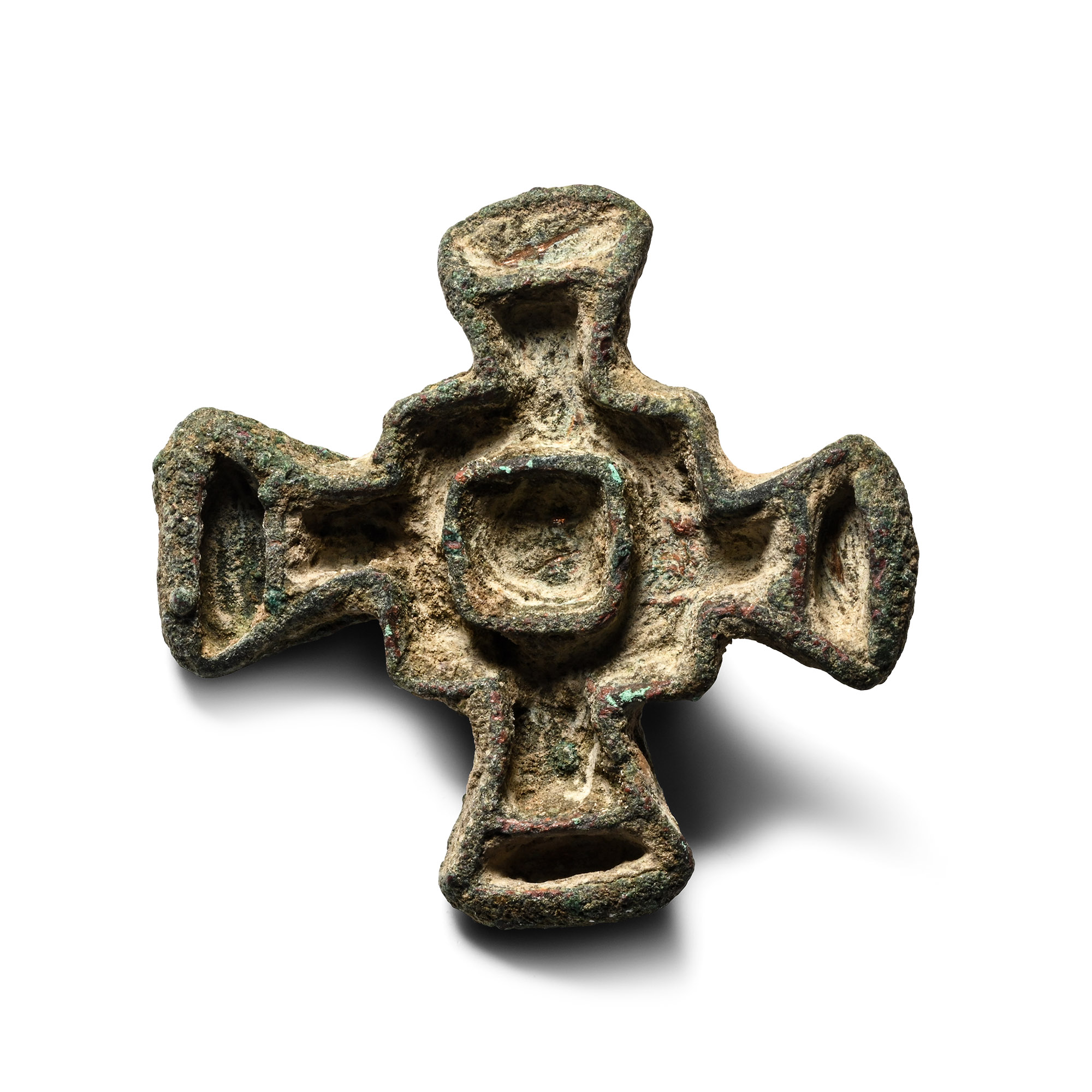 West Central Asian Bronze Quadrate Cross Seal Matrix