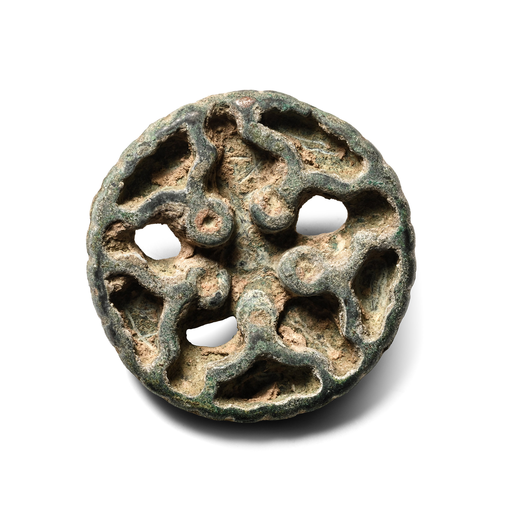 Large West Central Asian Bronze Five-Spoked Motif Seal Matrix