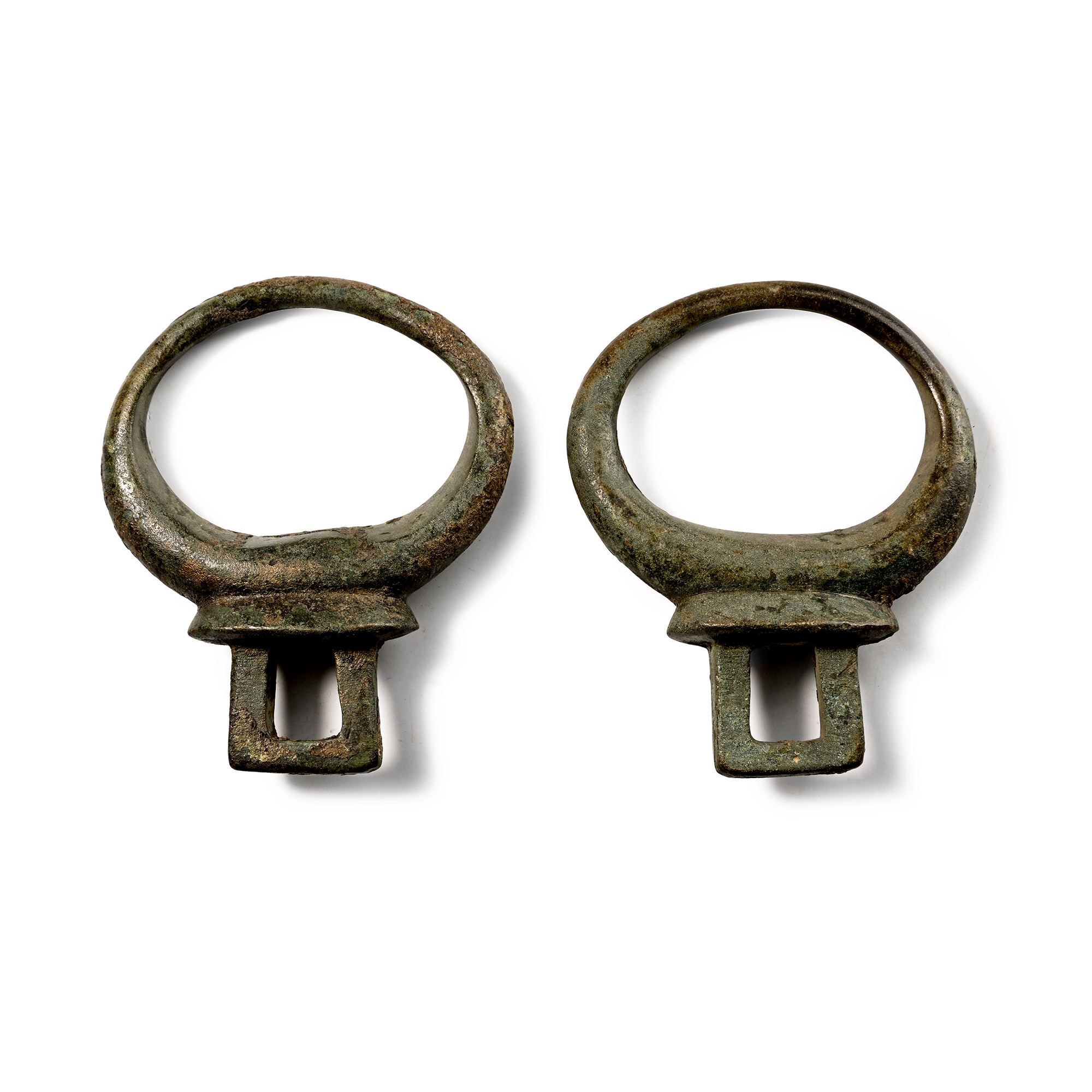 Romano-British Bronze Chariot Rein Guide Pair