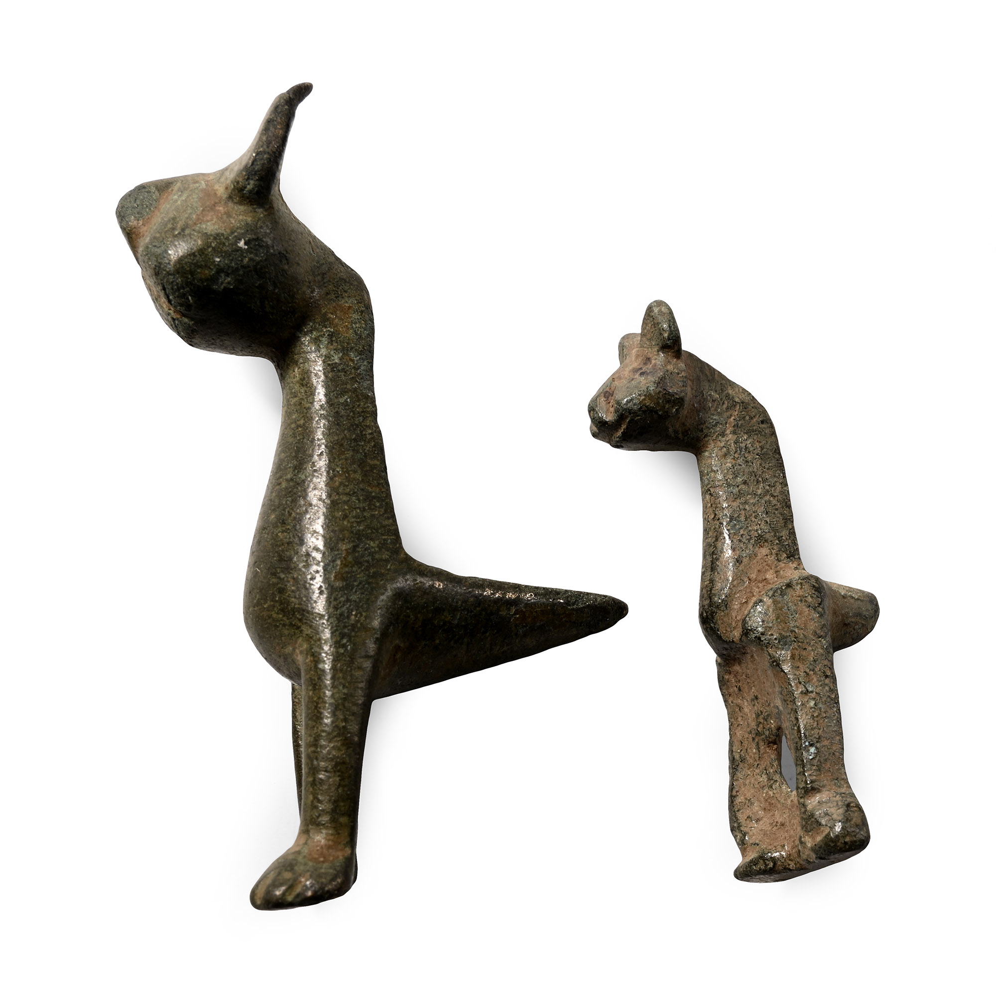 Western Asiatic Bronze Cat Protome Group