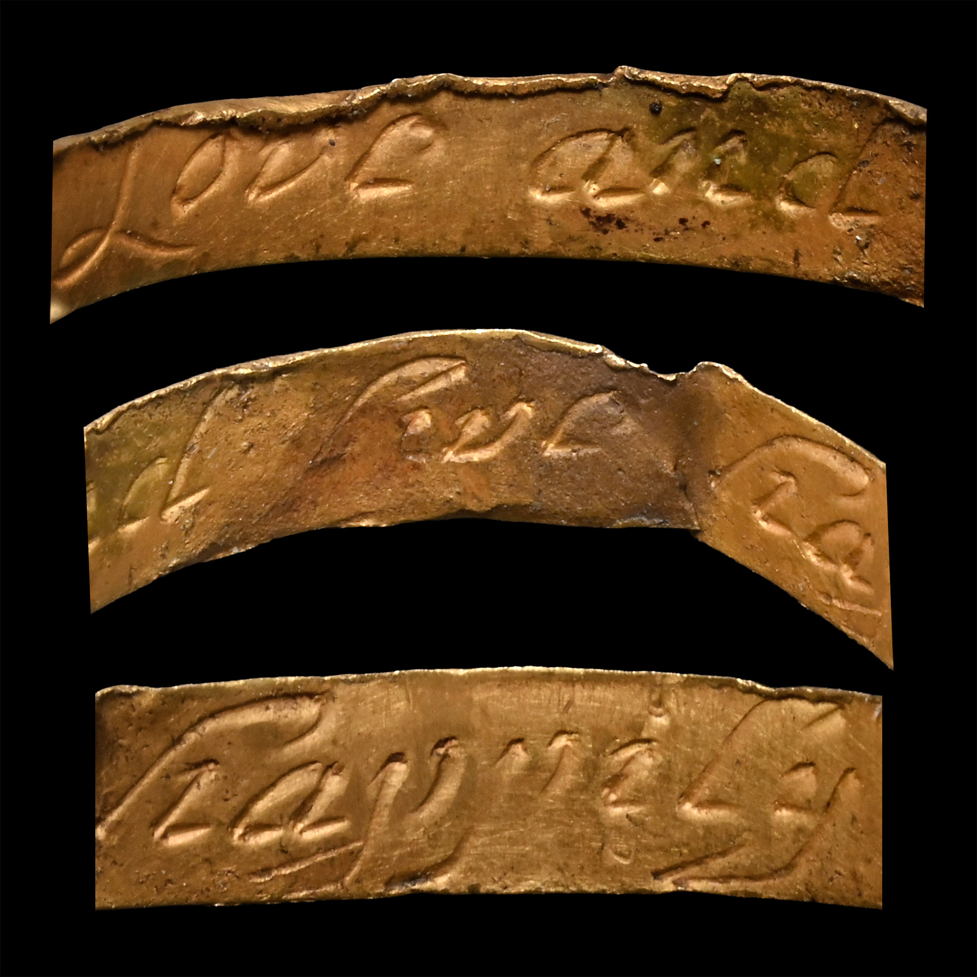 Post Medieval 'Love and Live Happily' Gold Posy Ring