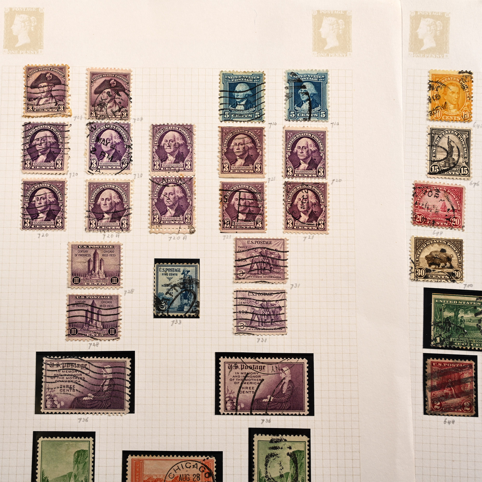 United States of America Loose-Leaf Stamp Album Pages