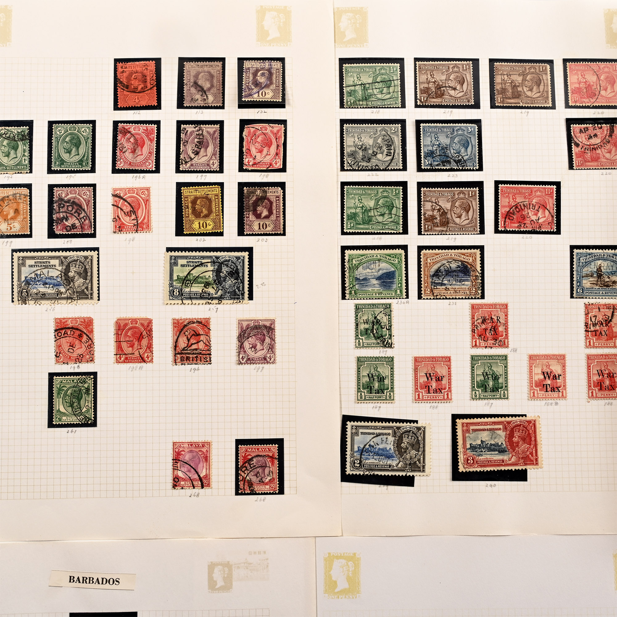 Commonwealth Assorted Loose-Leaf Stamp Album Pages