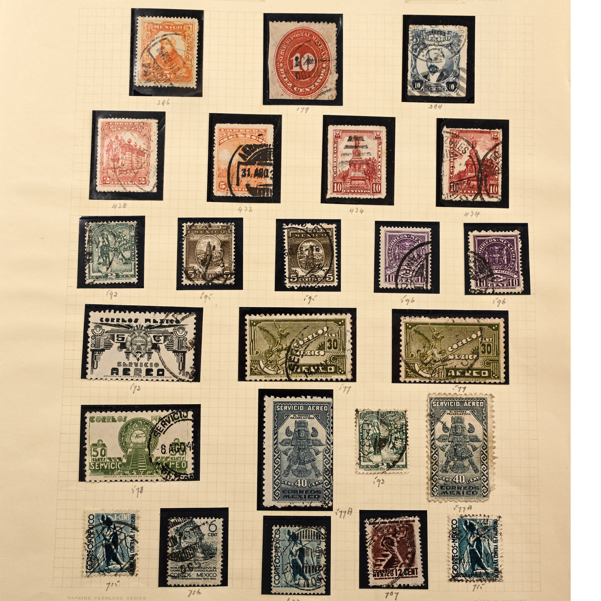 World Assorted Loose-Leaf Stamp Album Pages