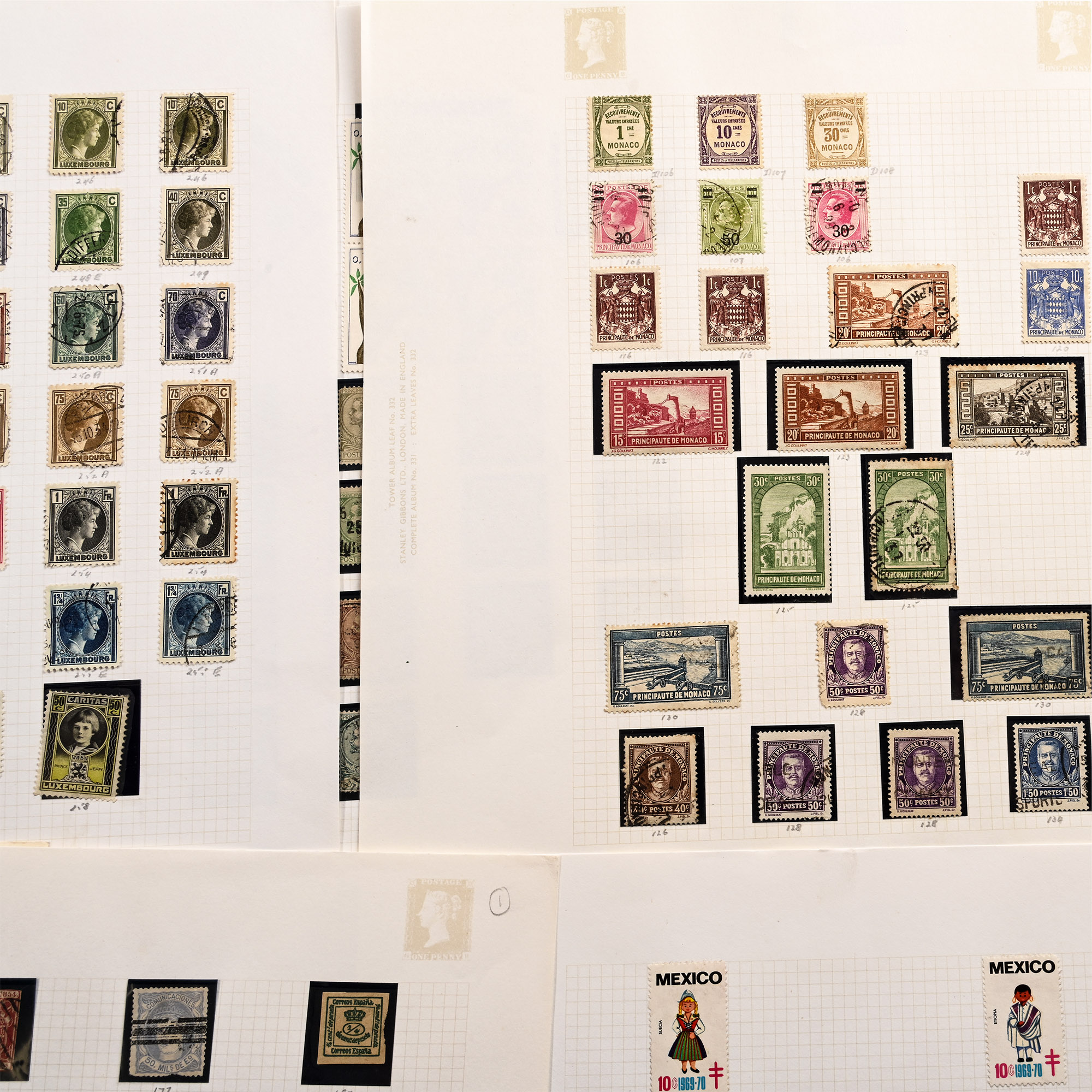World Assorted Loose-Leaf Stamp Album Pages