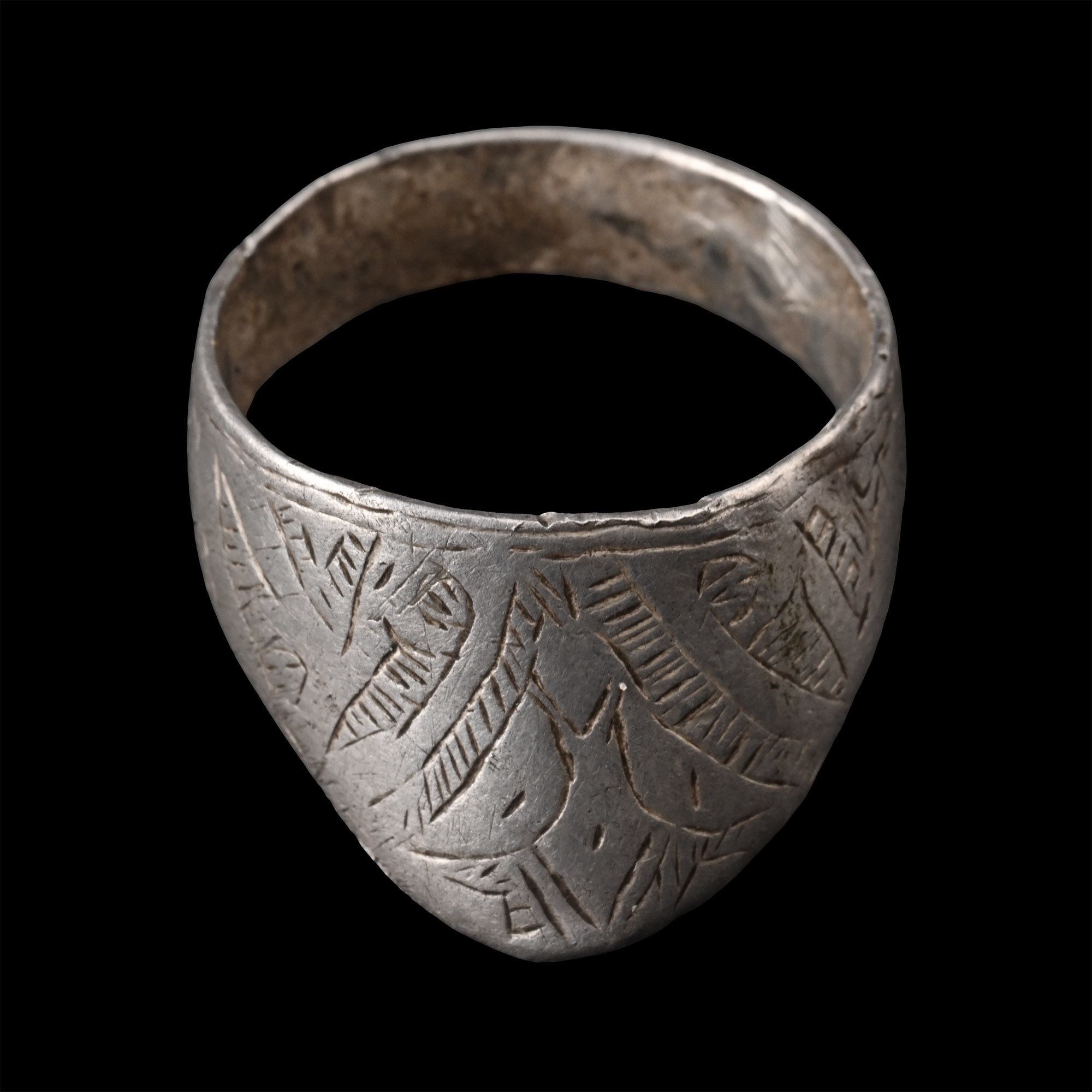 Medieval Silver Archer's Thumb Ring