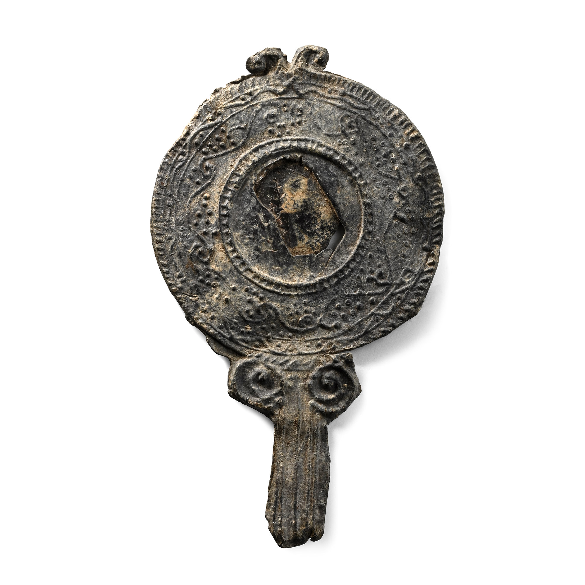Roman Lead Votive Mirror