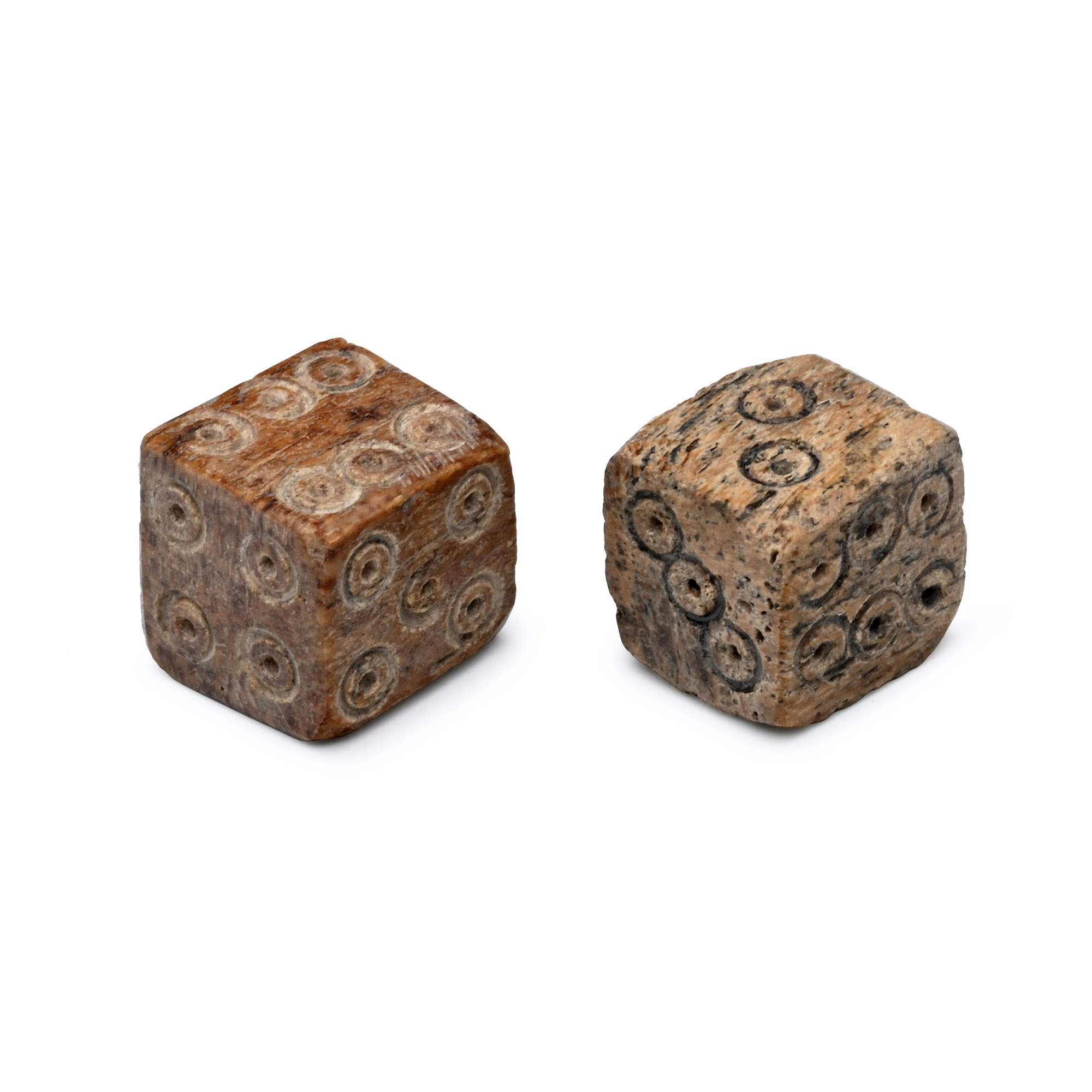 Roman Bone Gaming Dice Pair
