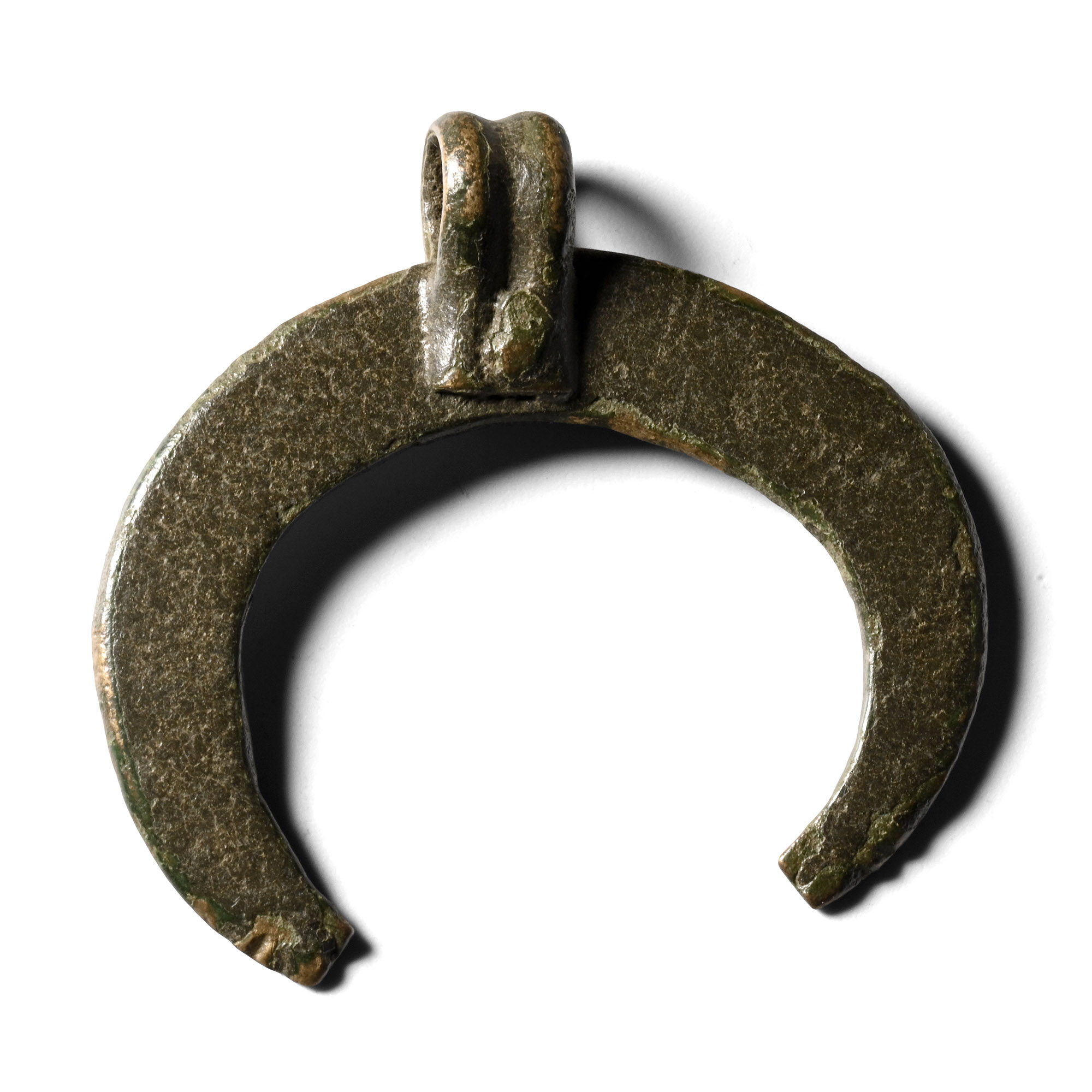 Roman Bronze Lunar Pendant