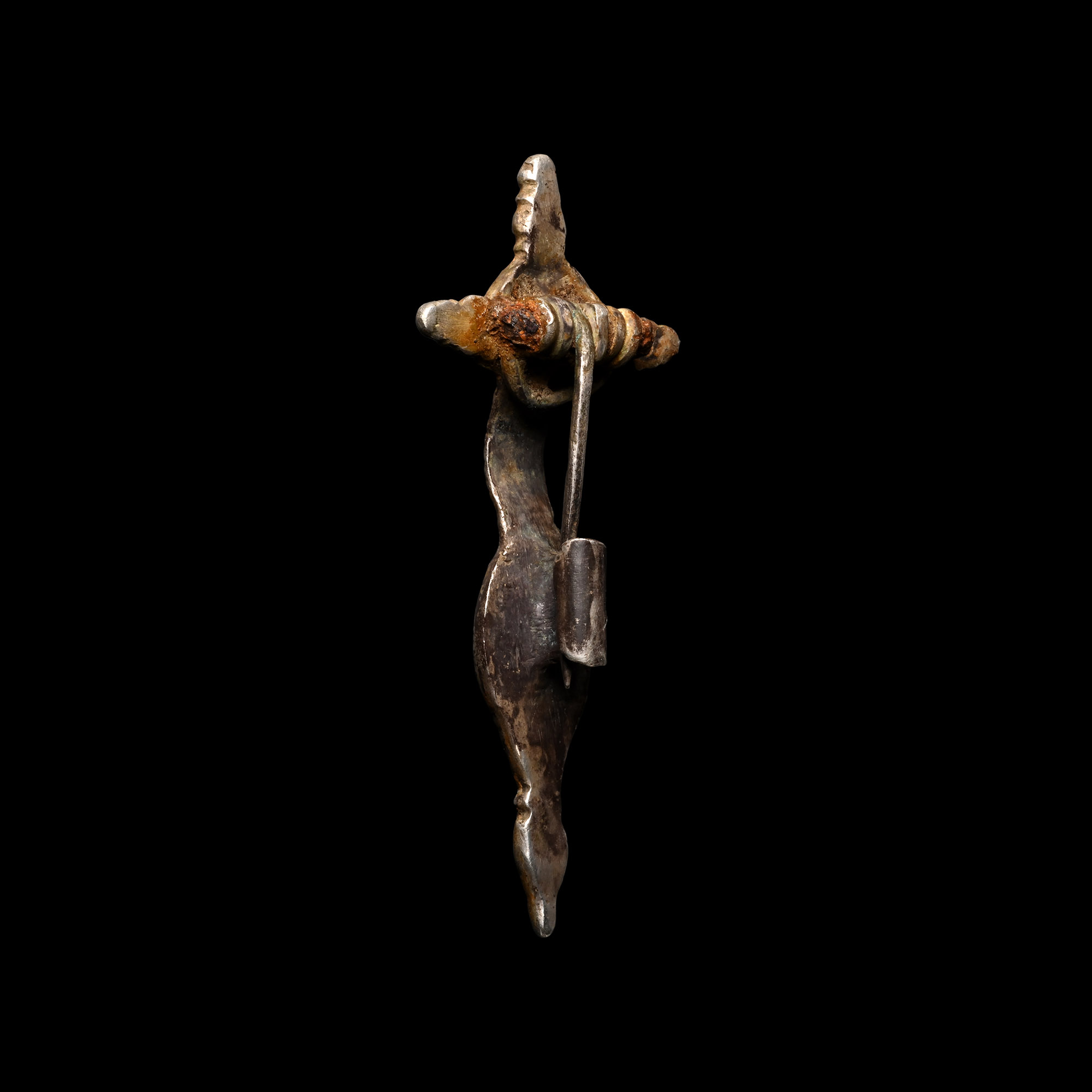 Frankish Silver-Gilt Radiate-Headed Bow Brooch