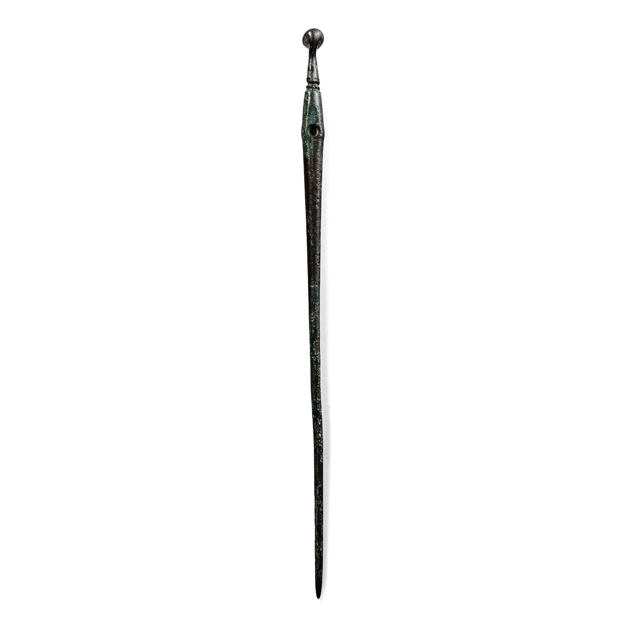 Roman Bronze Dress Pin with Ear Scoop