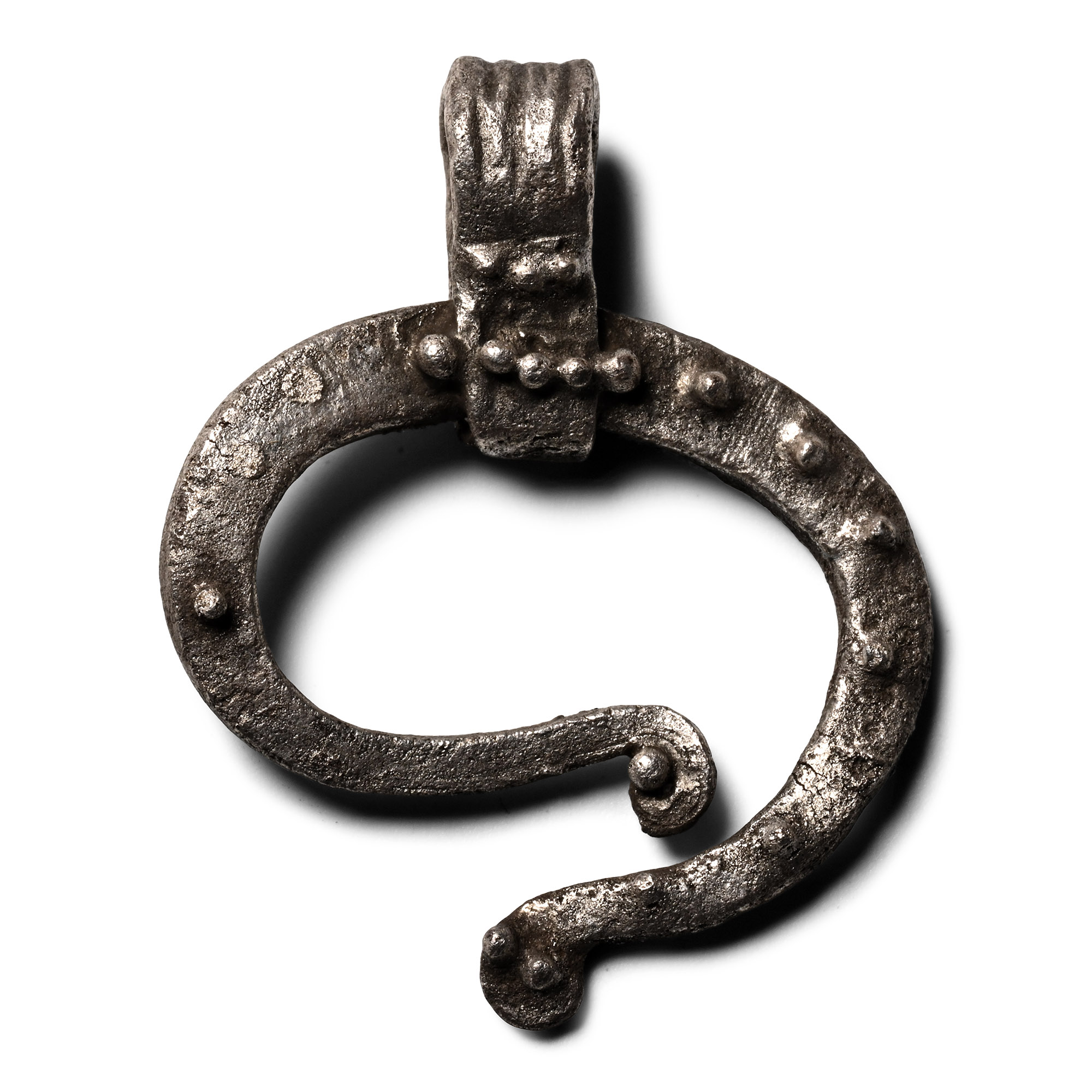 Roman Silver Lunar Pendant