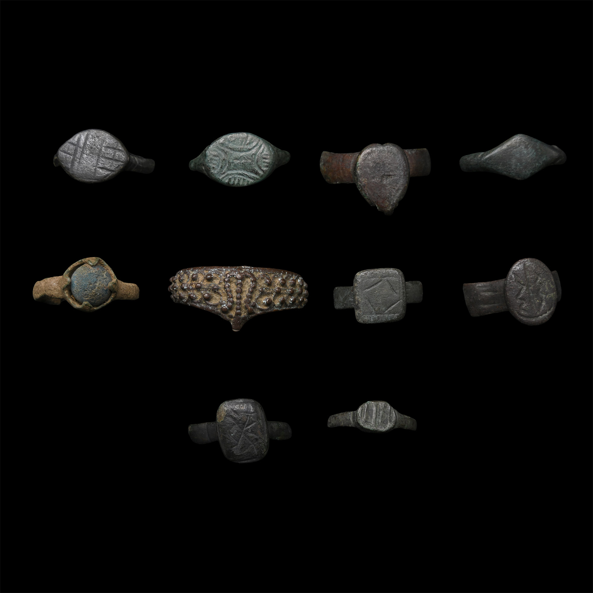 Roman to Medieval Bronze Ring Collection