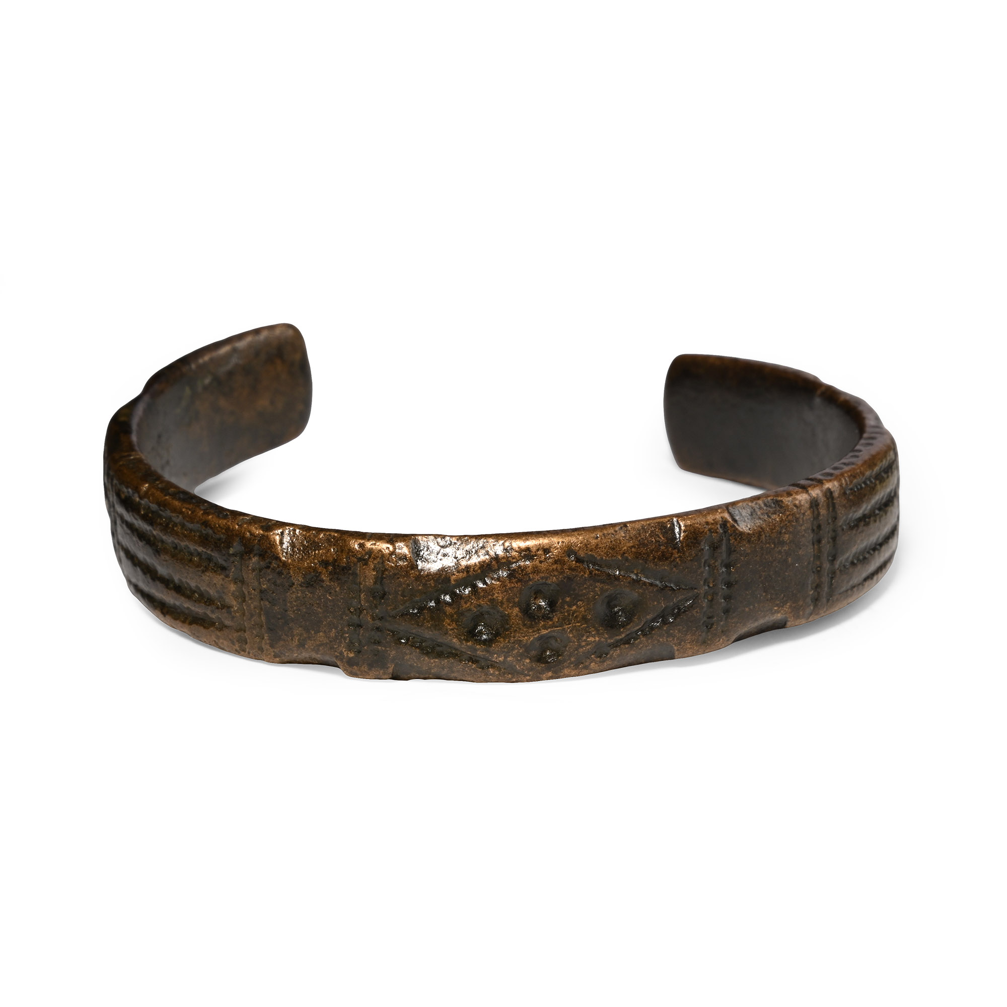 Late Roman Bronze Decorated Bracelet