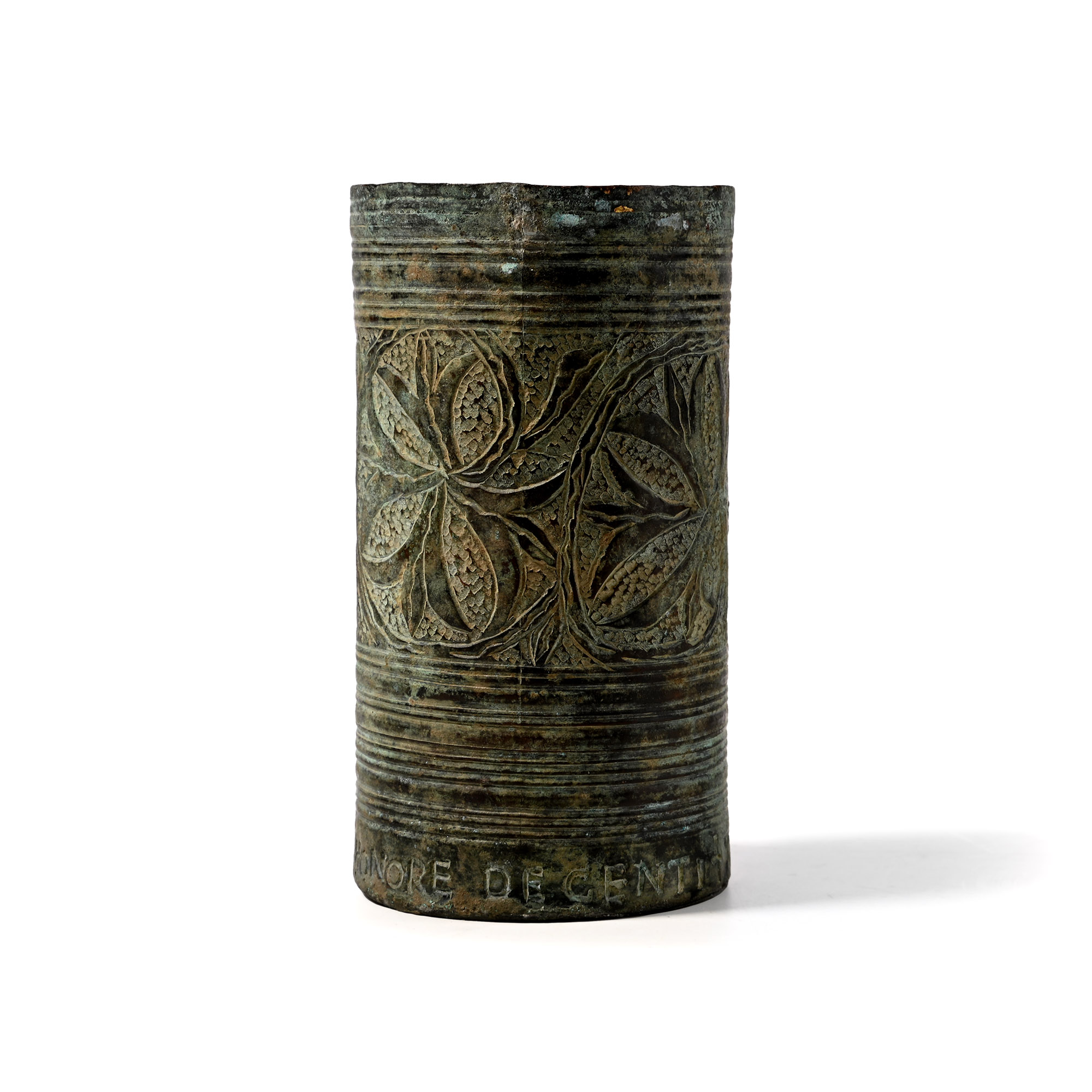 Dark Ages Bronze Decorated Pyxis