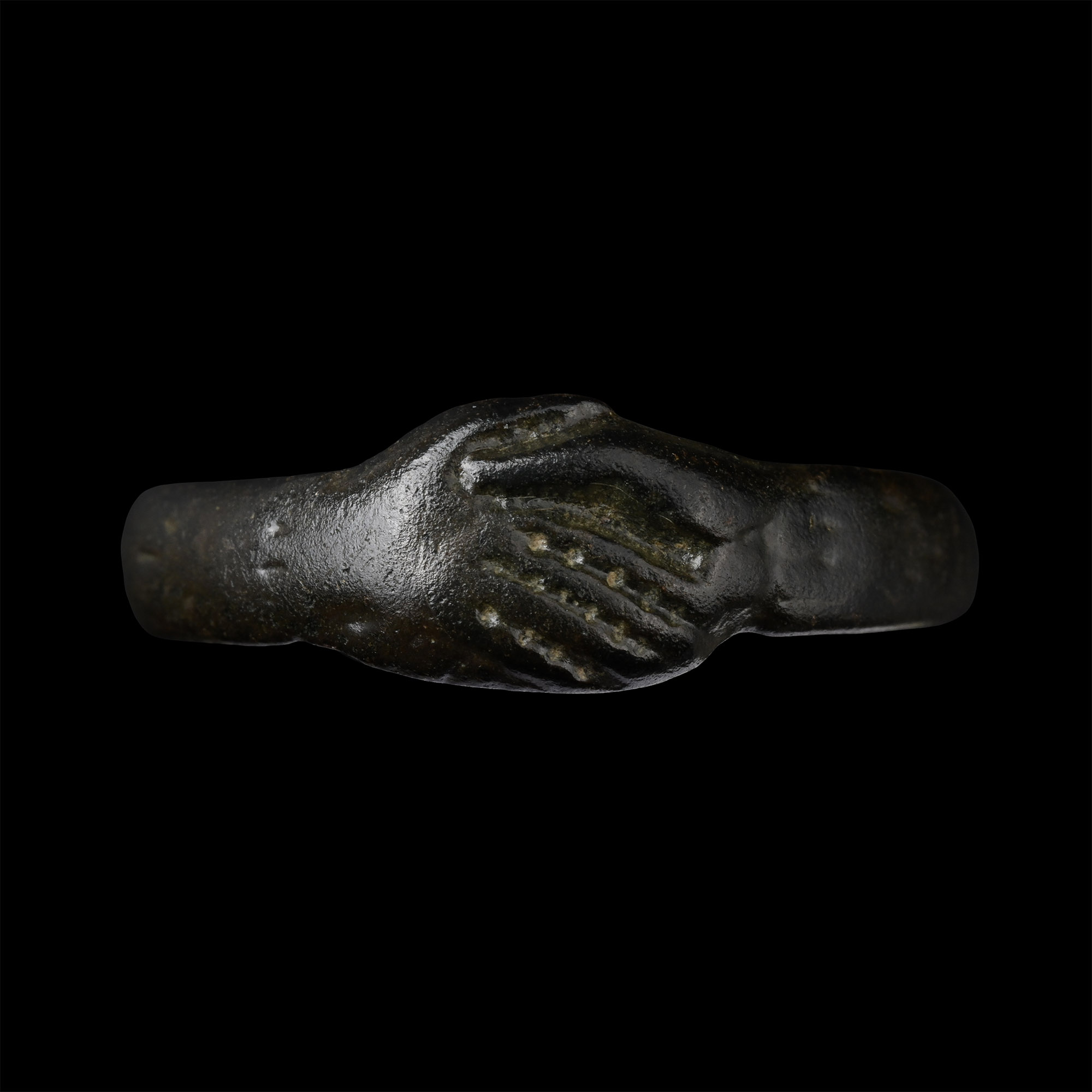 Stuart Period Clasped Hands Ring