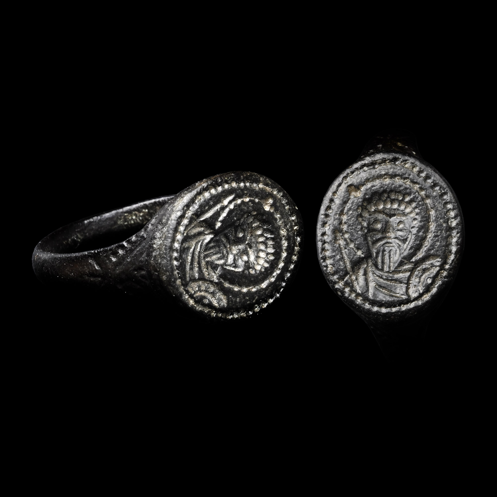 Byzantine Ring with Bust of a Saint