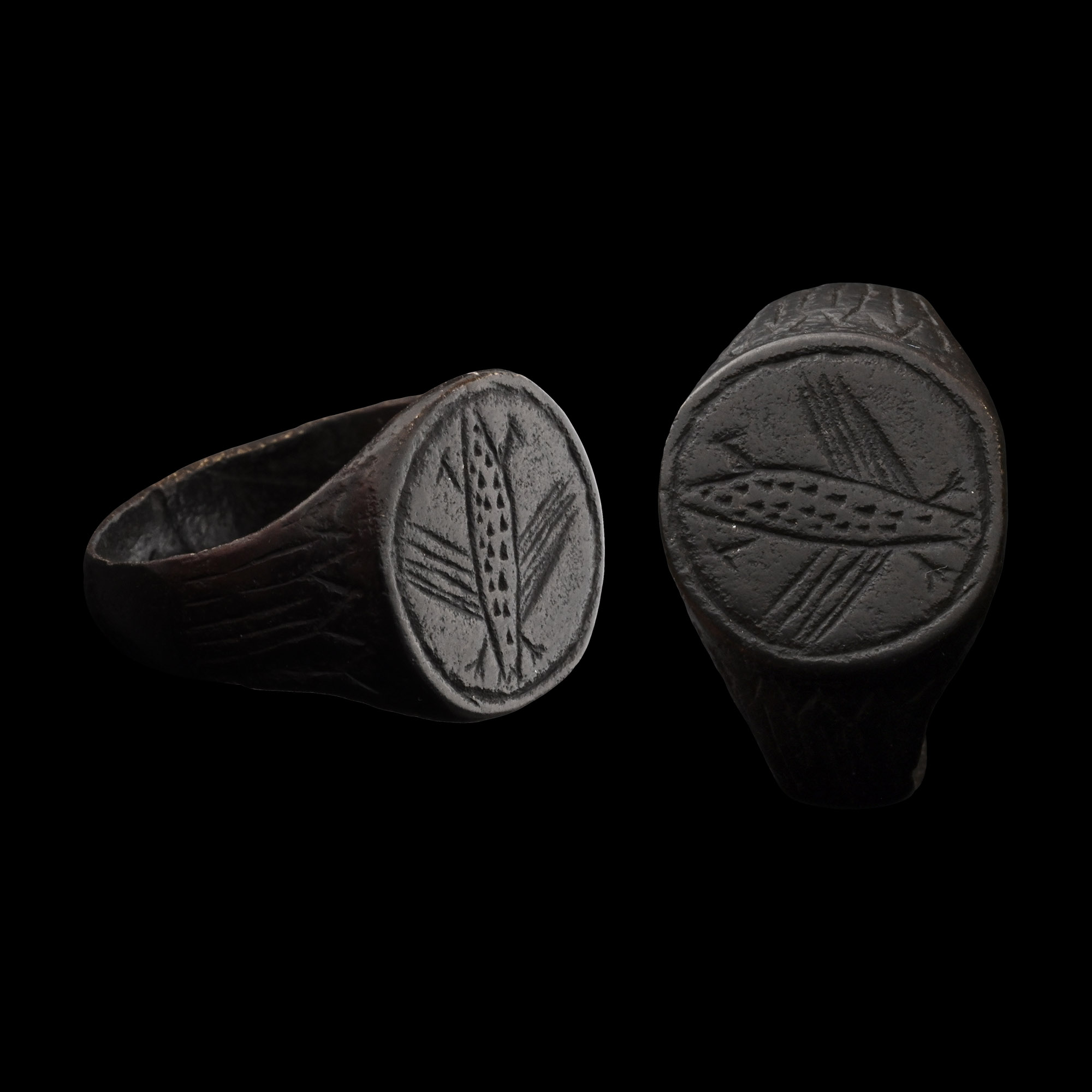 Migration Period Bronze Ring with Insect