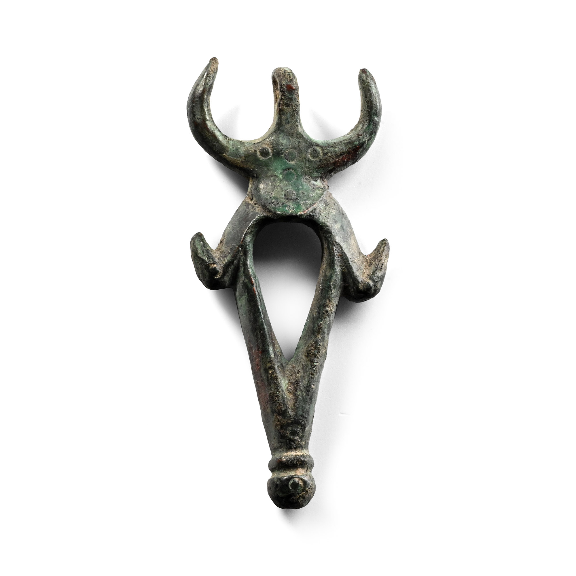 Celtic Bronze Zoomorphic Fertility Pendant