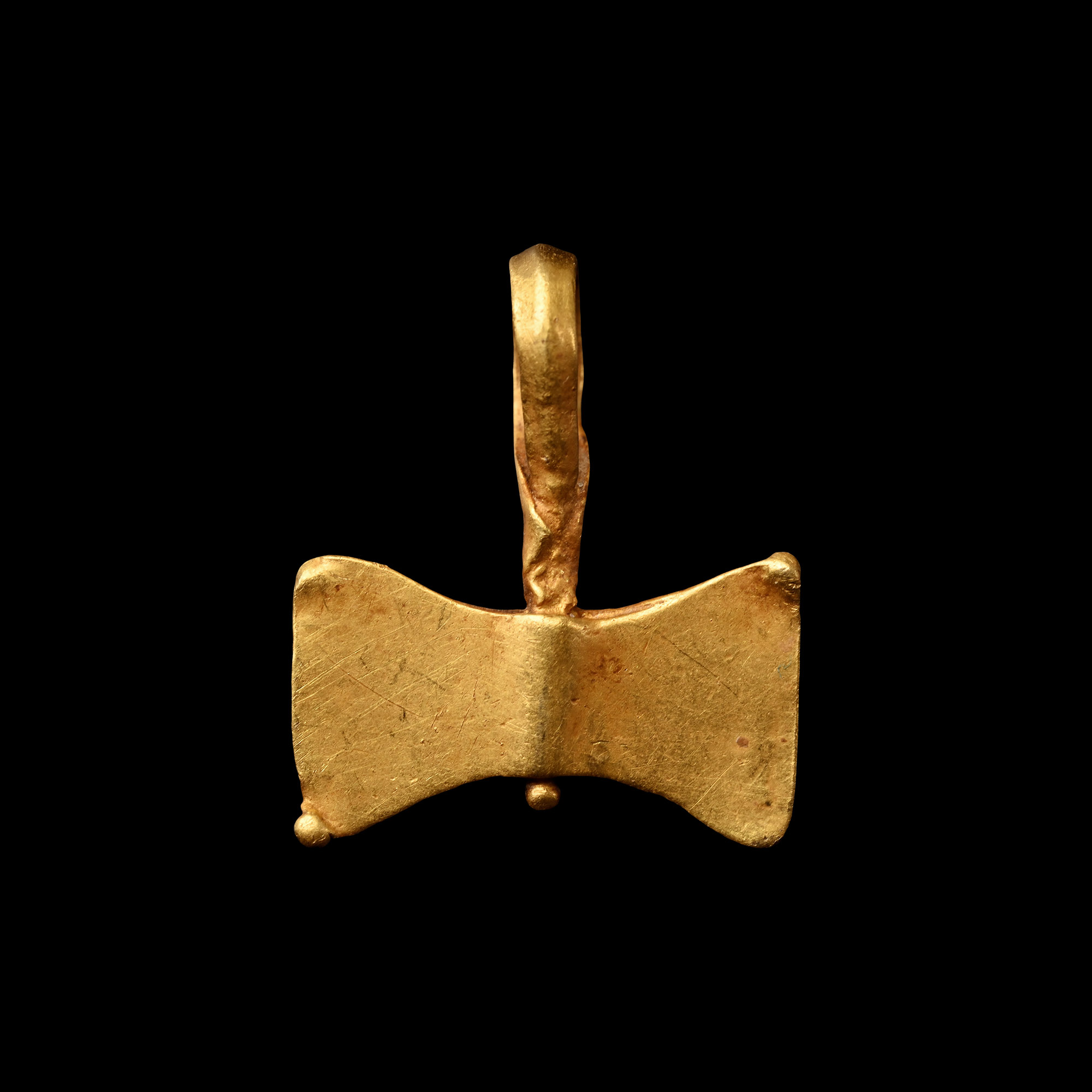 Migration Period Gold Double Axehead Pendant
