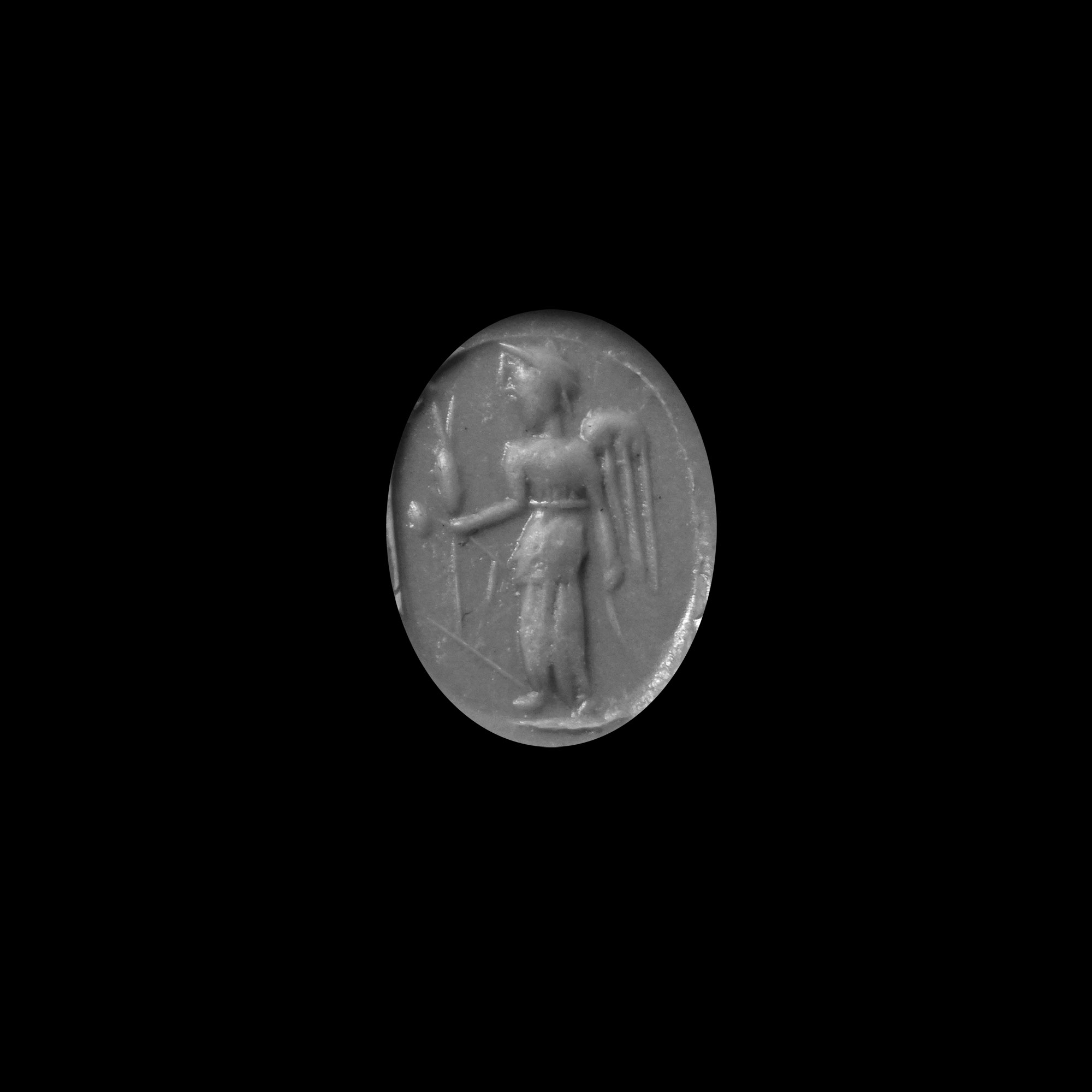 Roman Agate Gemstone of Syncretistic Fortuna in Gold Ring