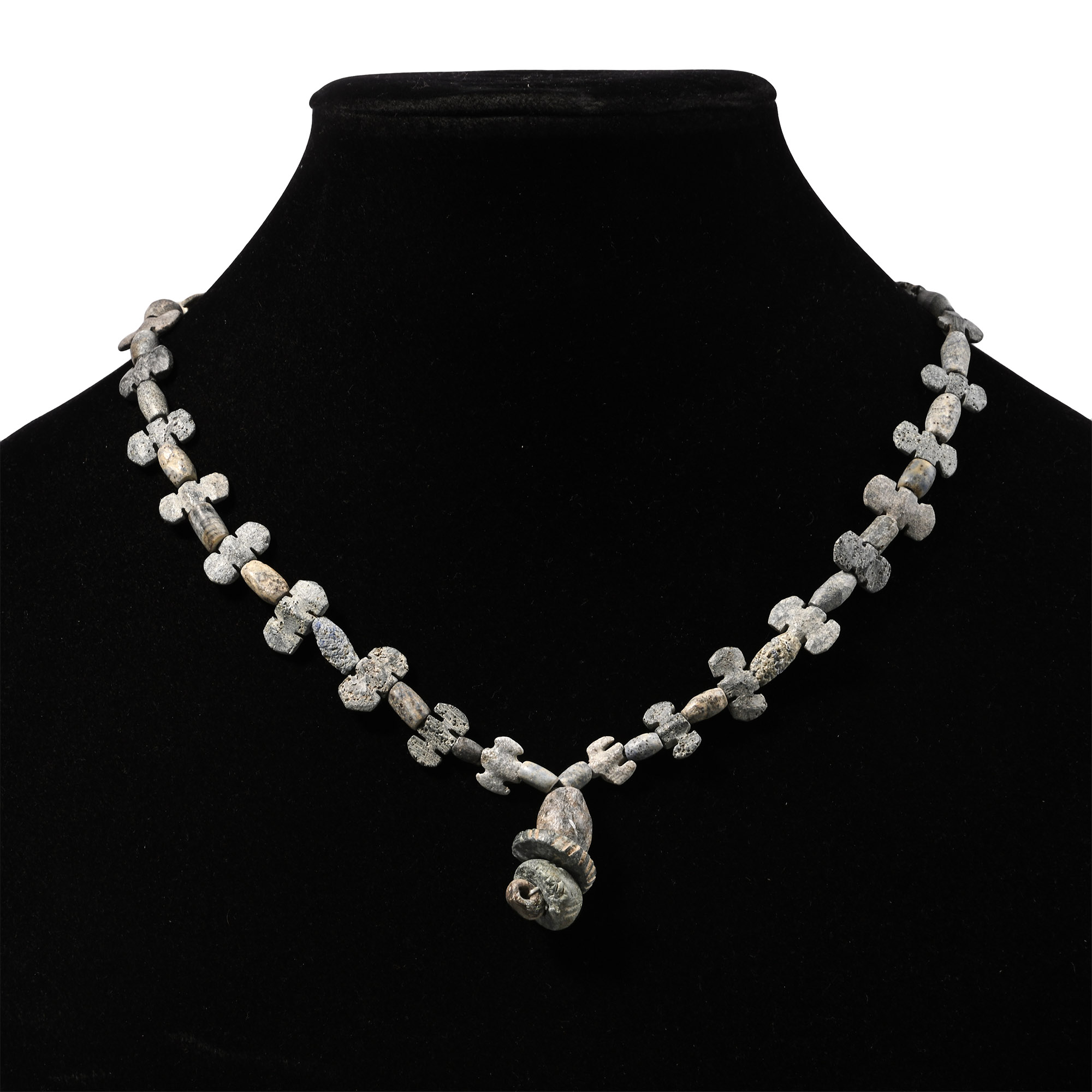 Mesopotamian Butterfly Schist and Other Bead Necklace