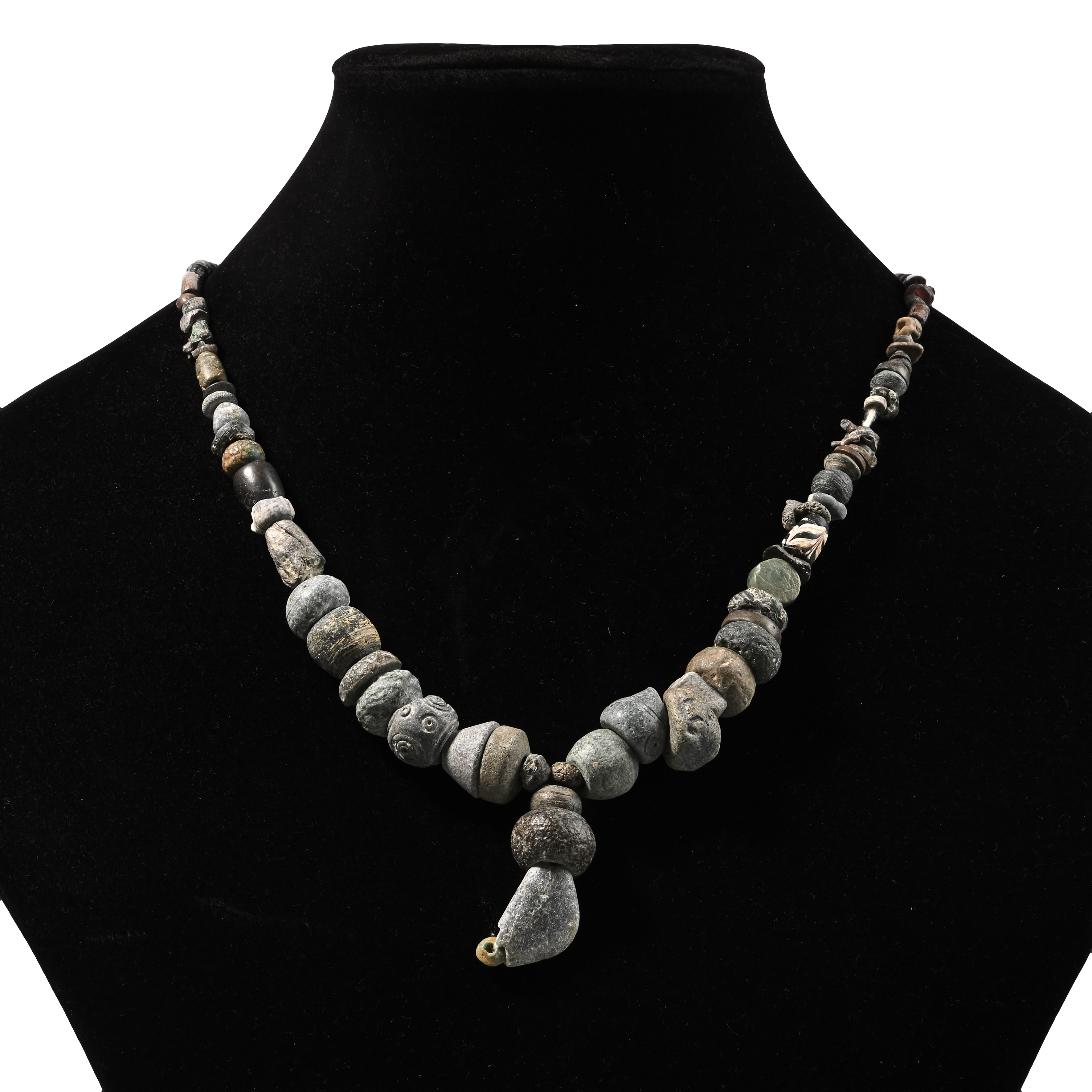 Western Asiatic Stone and Other Bead Necklace String