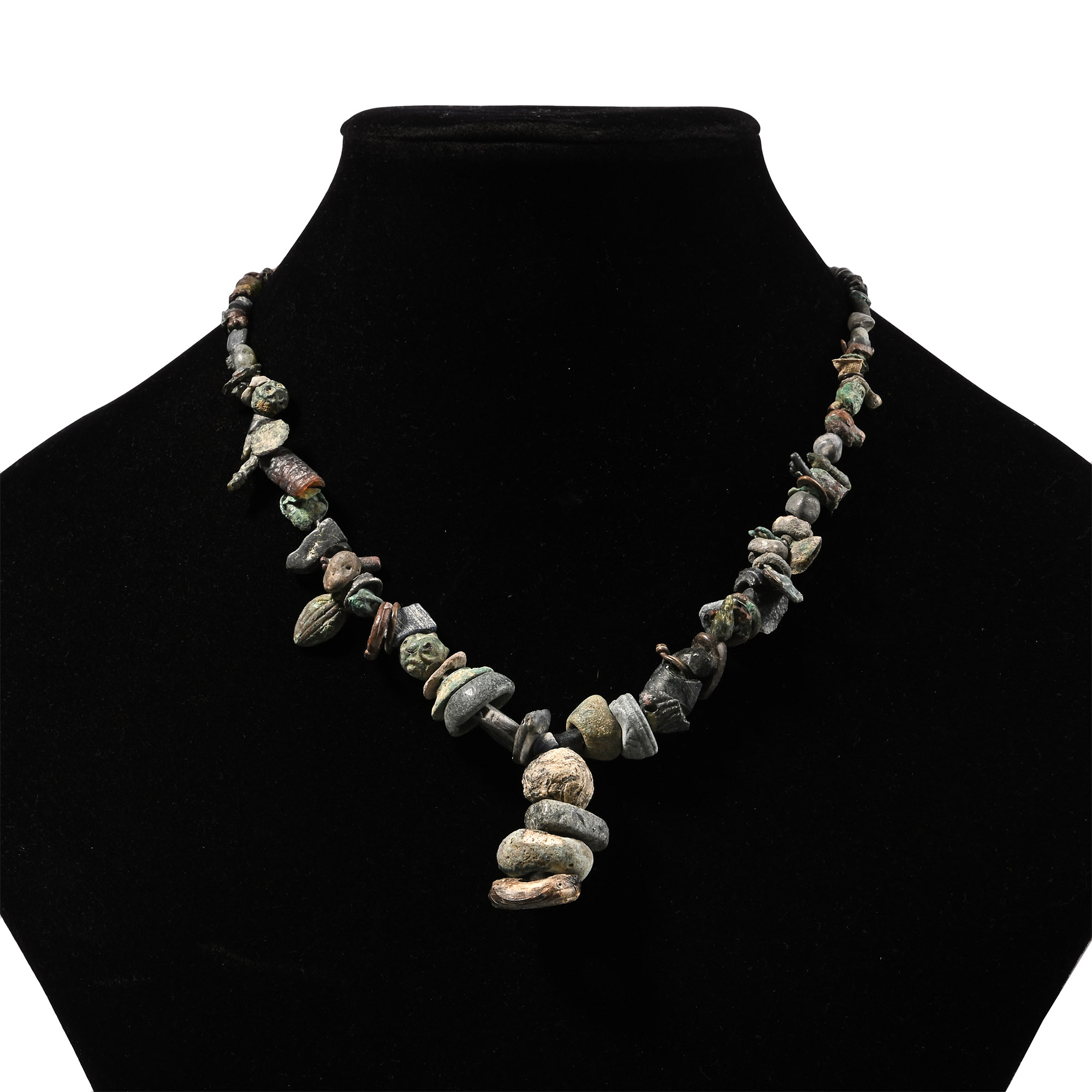 Western Asiatic Stone and Other Bead Necklace String