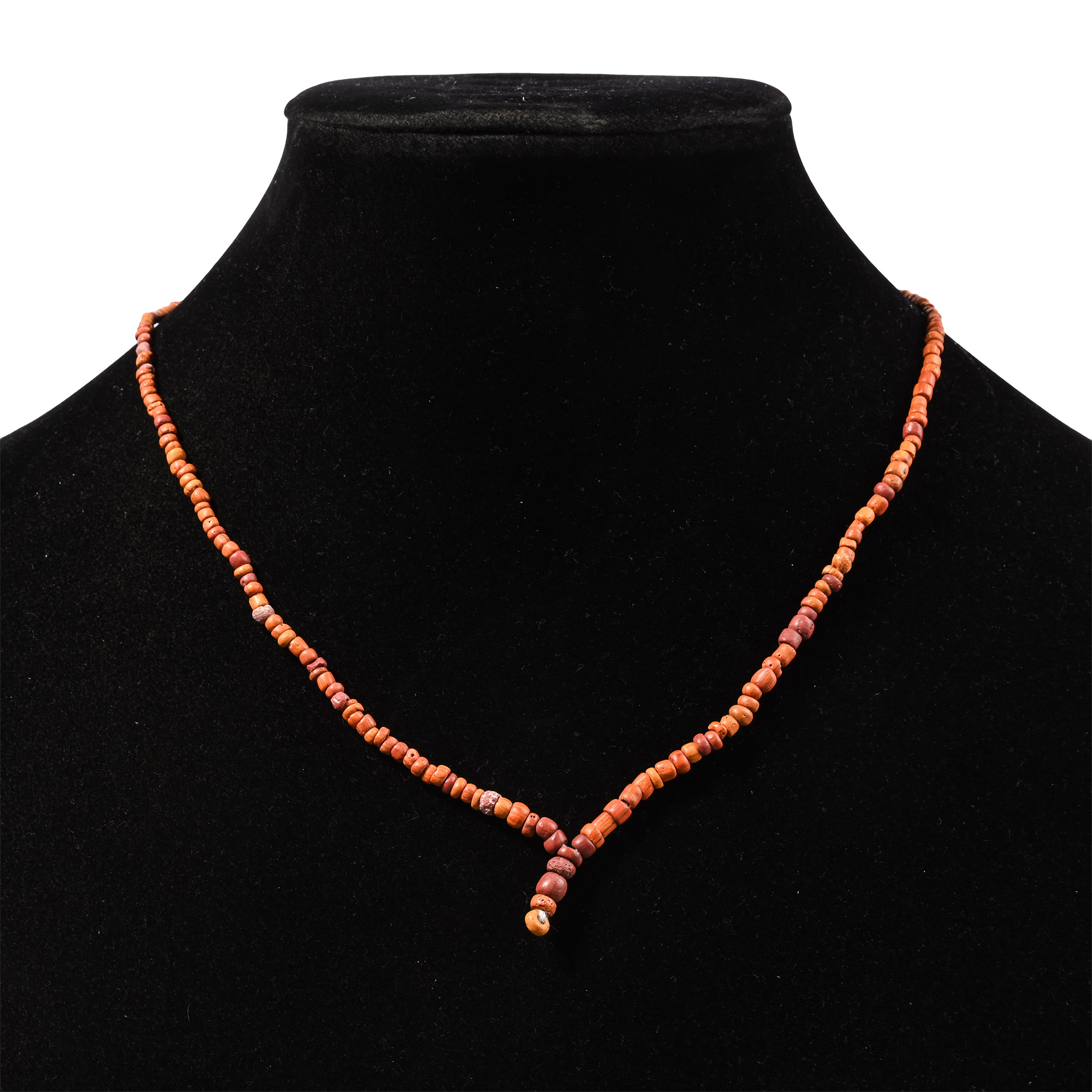 Roman Orange Glass and Other Bead Necklace String